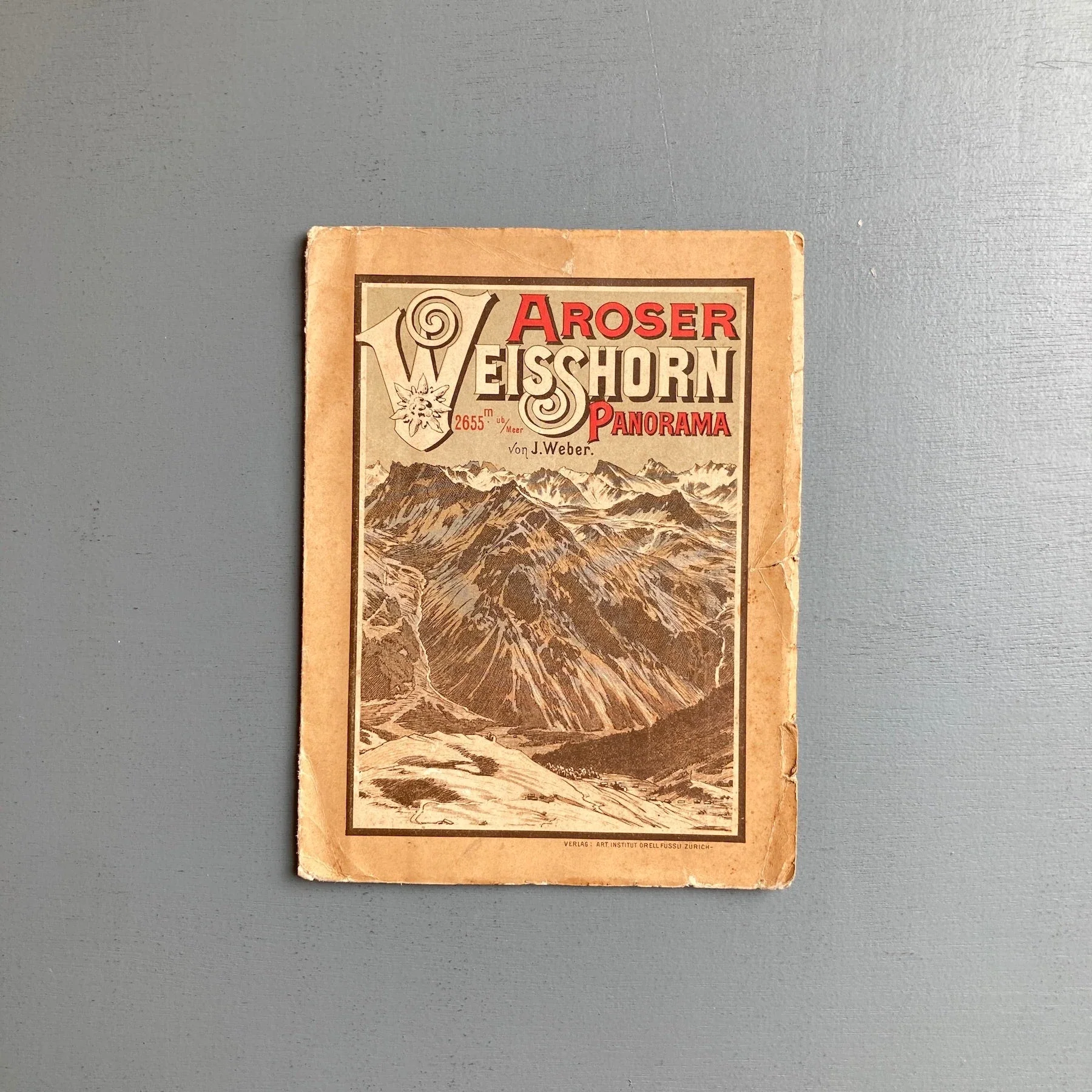 J. Weber - Aroser Weisshorn Panorama - Orell Fussli circa 1880