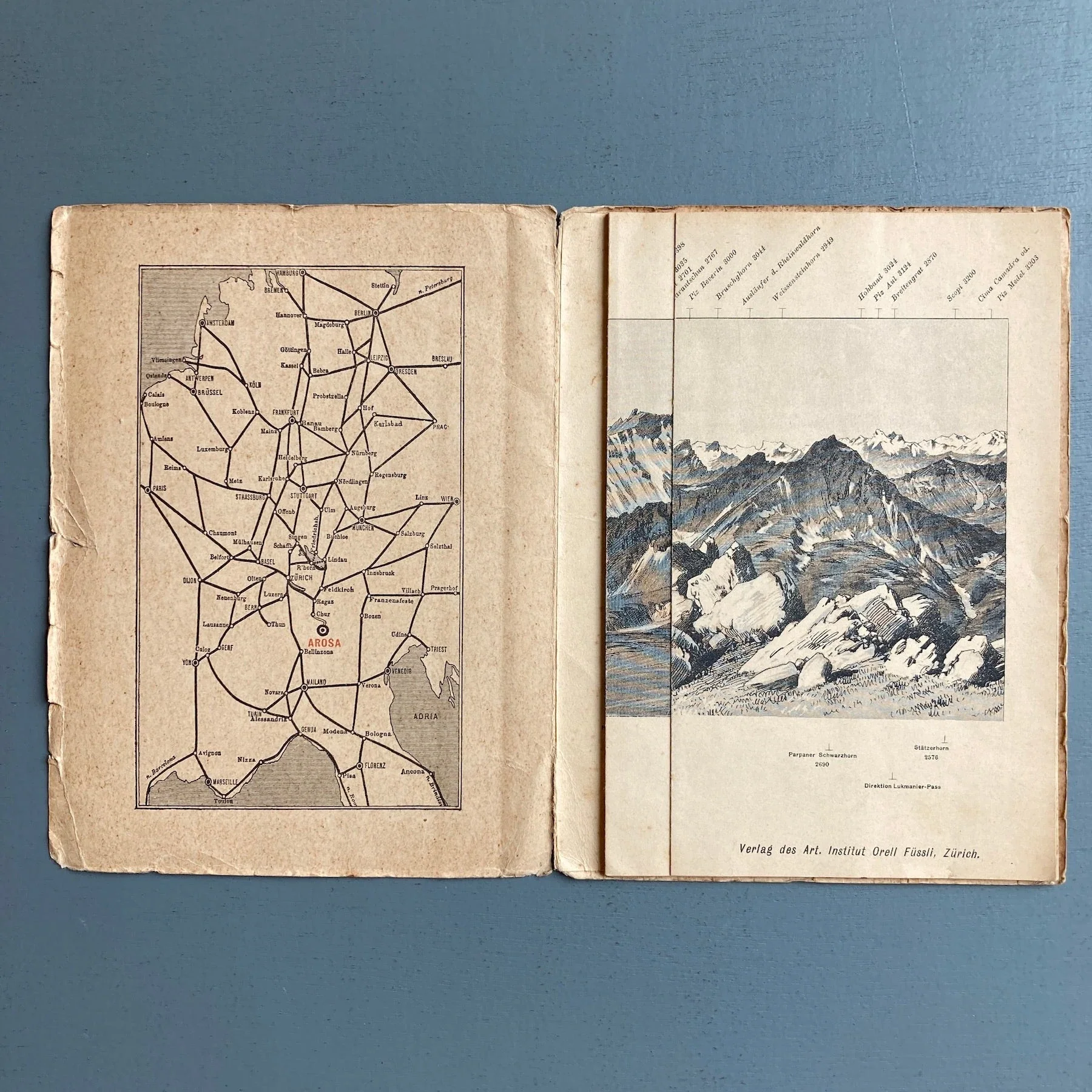 J. Weber - Aroser Weisshorn Panorama - Orell Fussli circa 1880 - Image 2