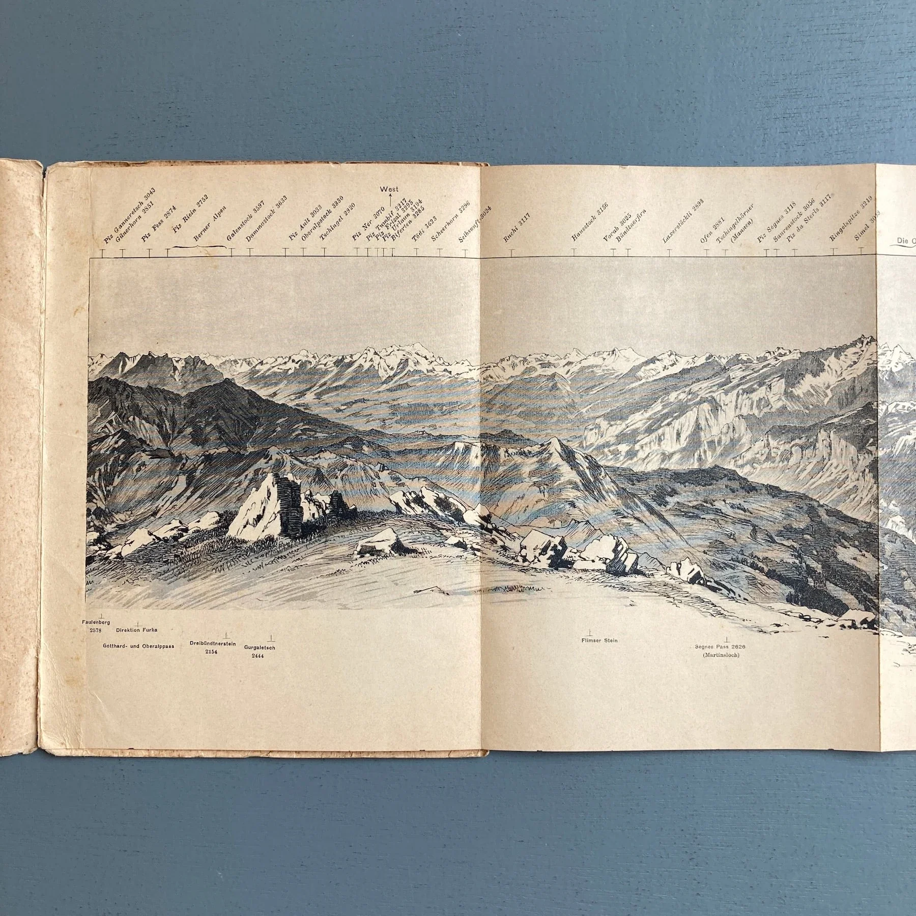J. Weber - Aroser Weisshorn Panorama - Orell Fussli circa 1880 - Image 3