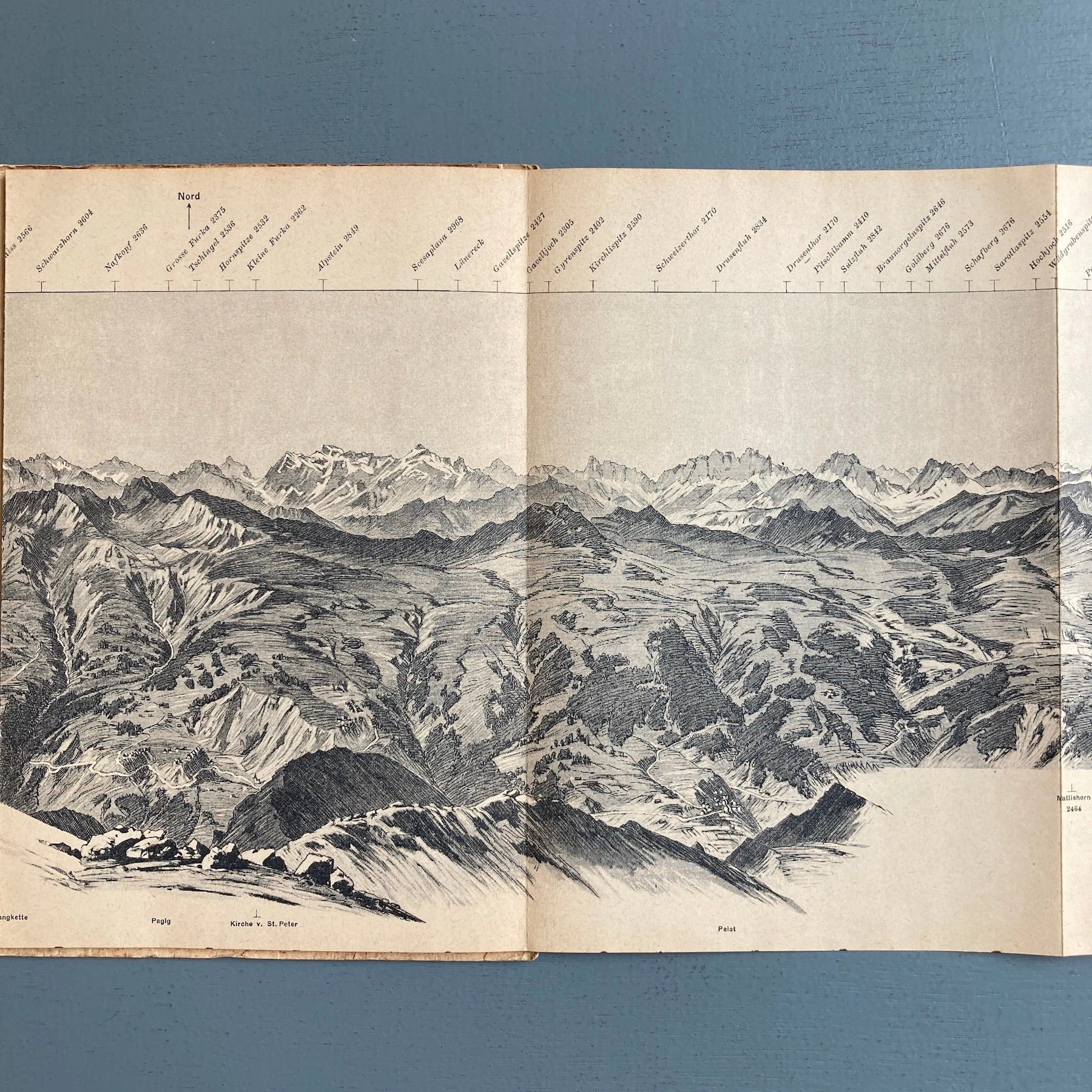 J. Weber - Aroser Weisshorn Panorama - Orell Fussli circa 1880 - Image 5