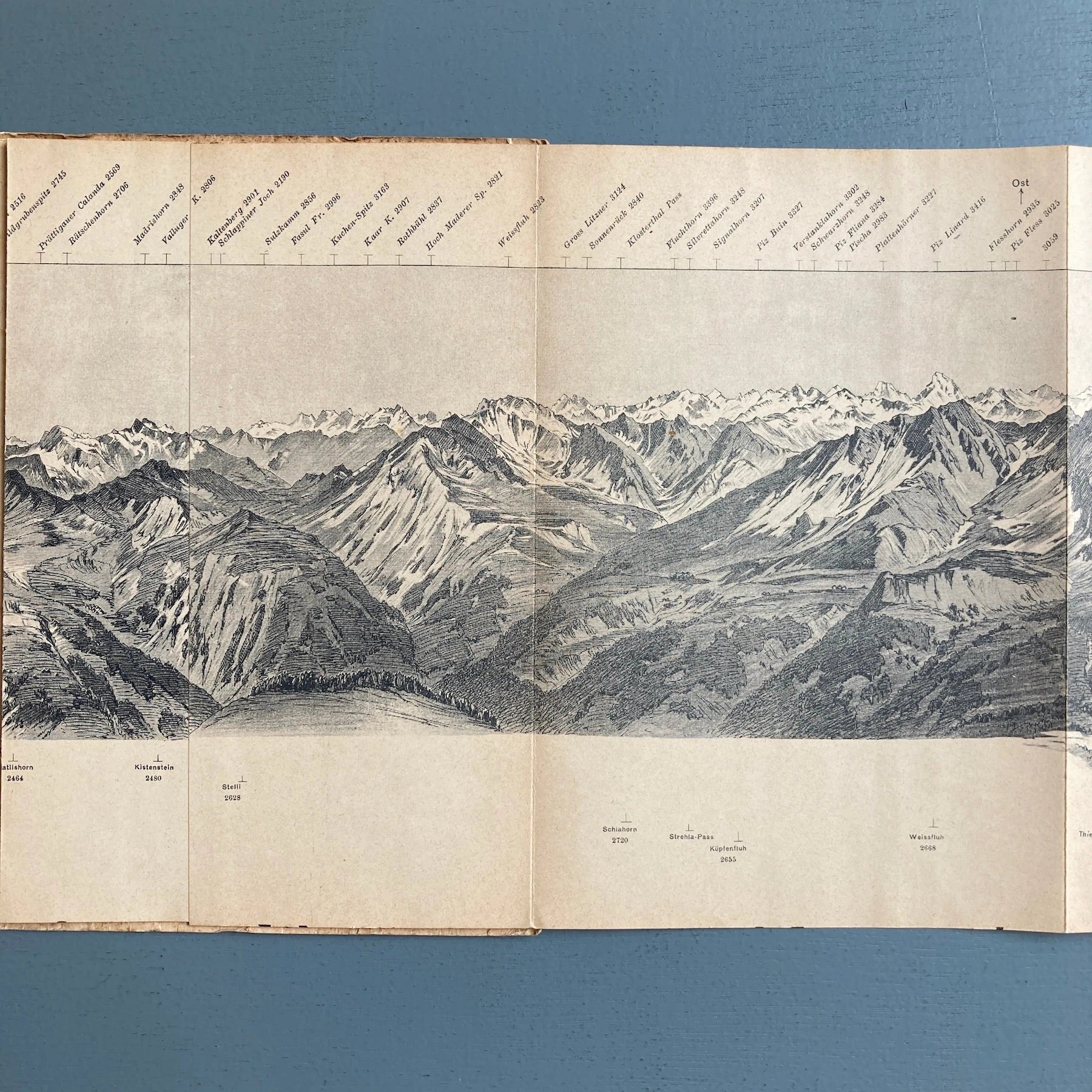 J. Weber - Aroser Weisshorn Panorama - Orell Fussli circa 1880 - Image 6