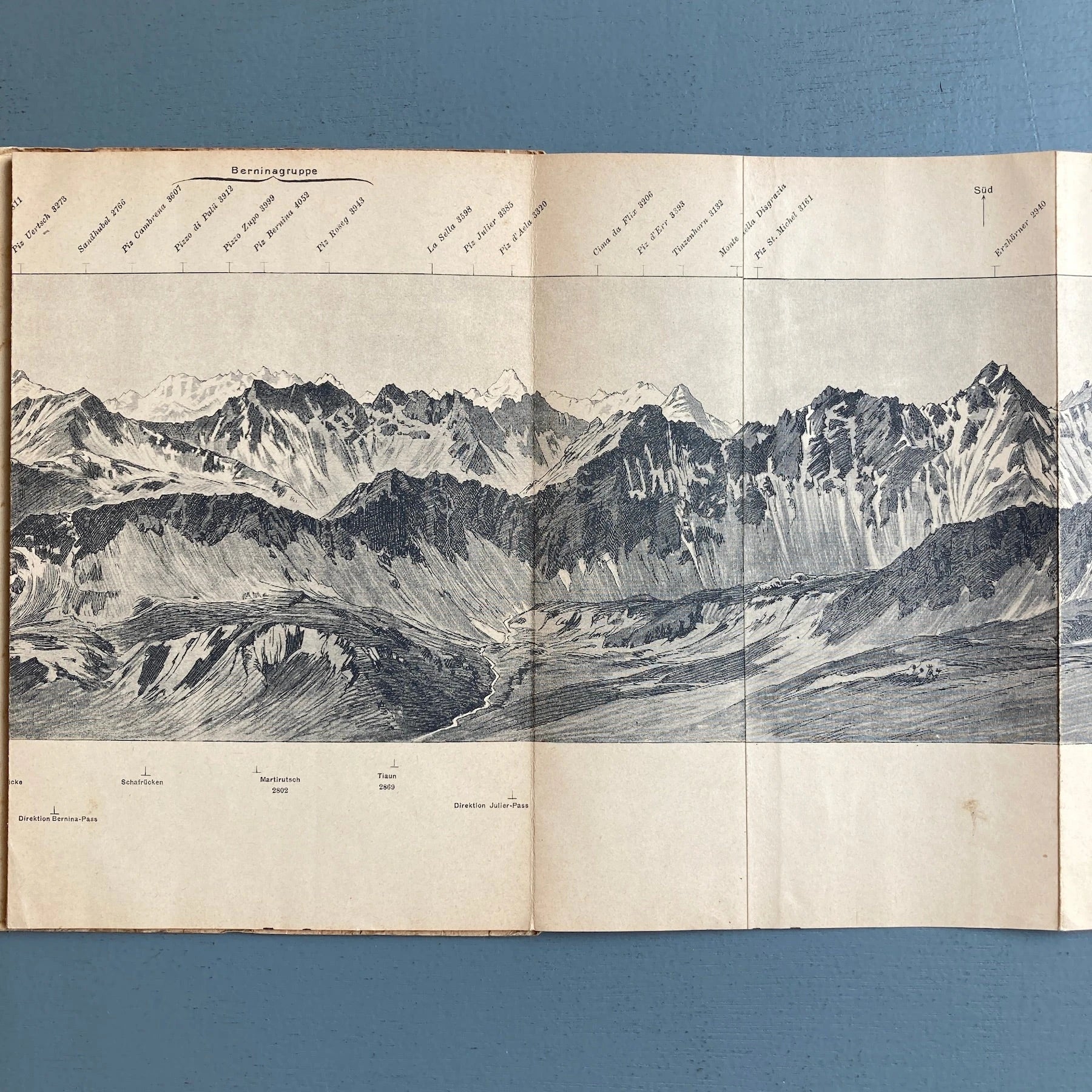 J. Weber - Aroser Weisshorn Panorama - Orell Fussli circa 1880 - Image 8