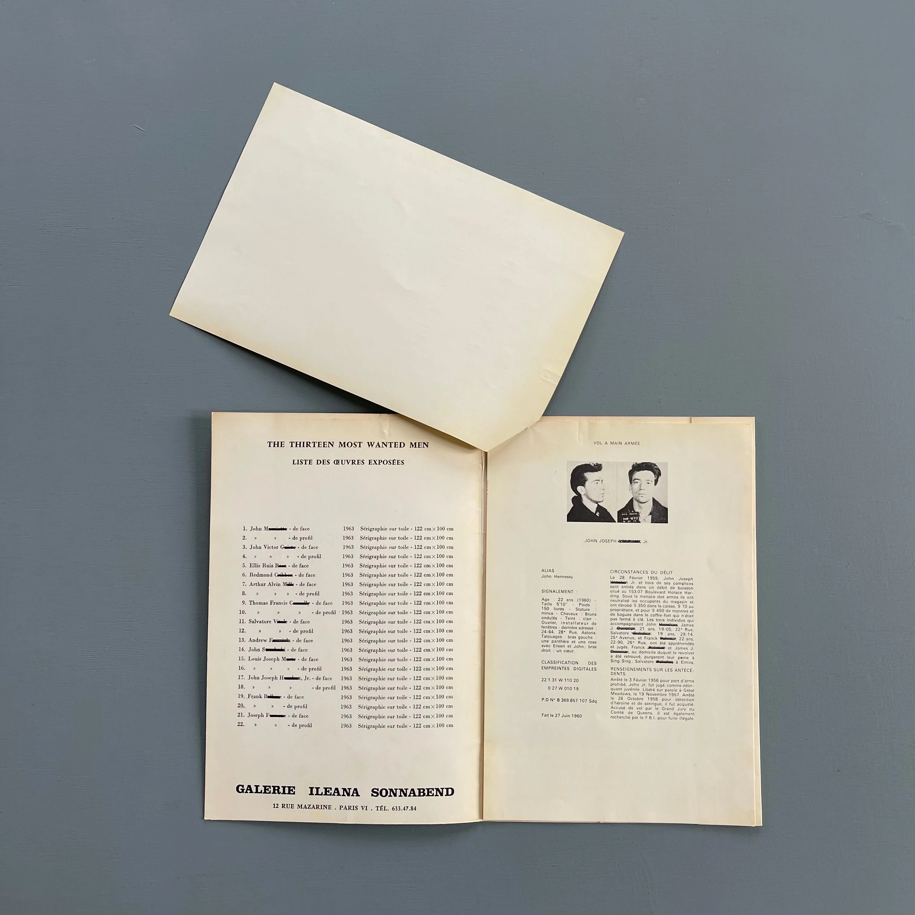 Andy Warhol - Dossier No 2357 (The Thirteen Most Wanted Men) - Galerie Ileana Sonnabend 1967 - Image 4