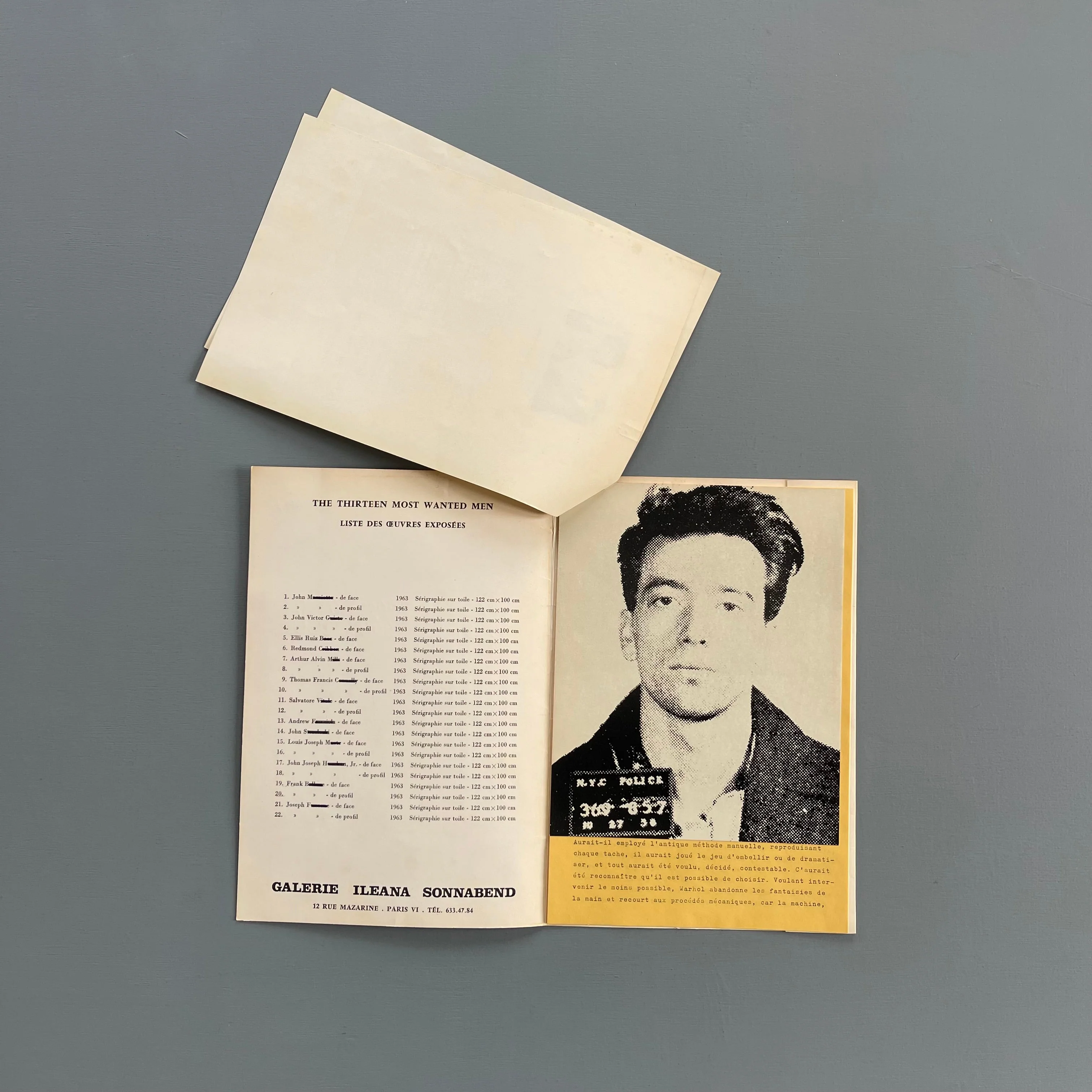Andy Warhol - Dossier No 2357 (The Thirteen Most Wanted Men) - Galerie Ileana Sonnabend 1967 - Image 5