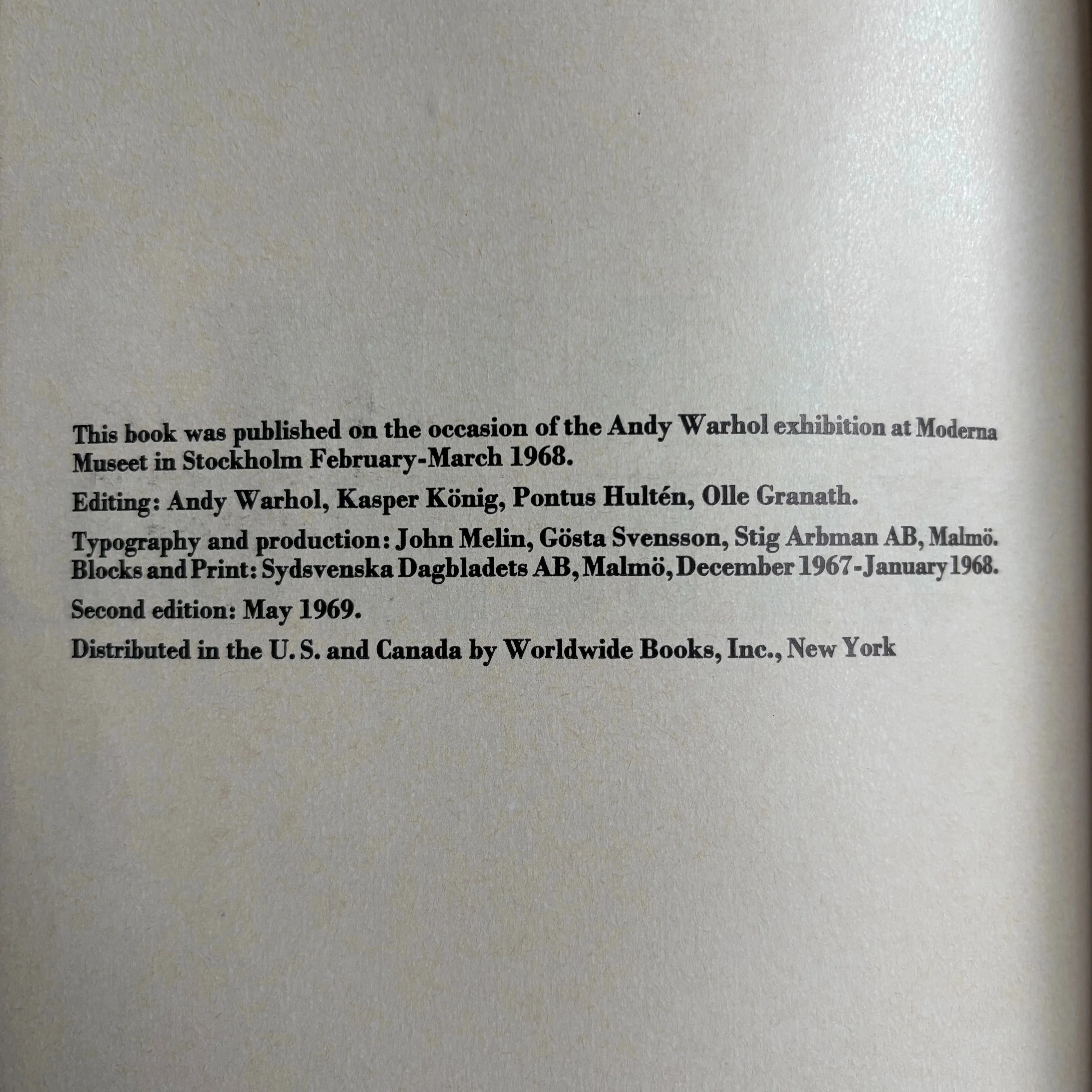 Andy Warhol - Exhibition catalogue - Moderna Museet 1969 - Image 18