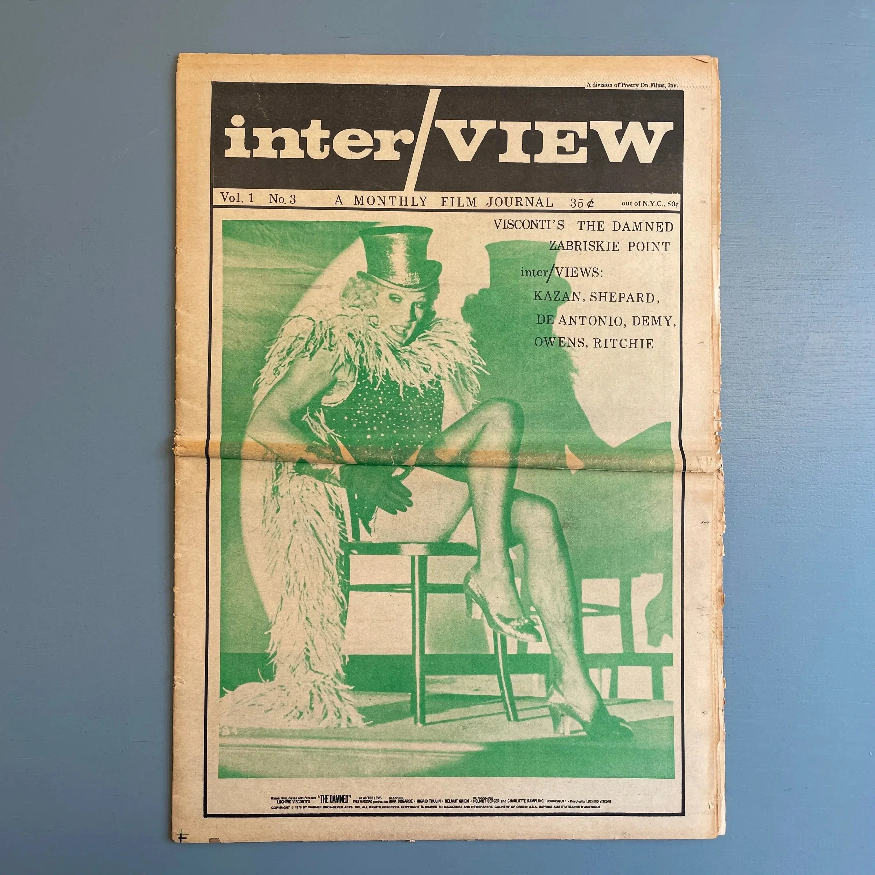 Andy Warhol - Interview Magazine Vol1 No3 - Poetry on Films, Inc 1969