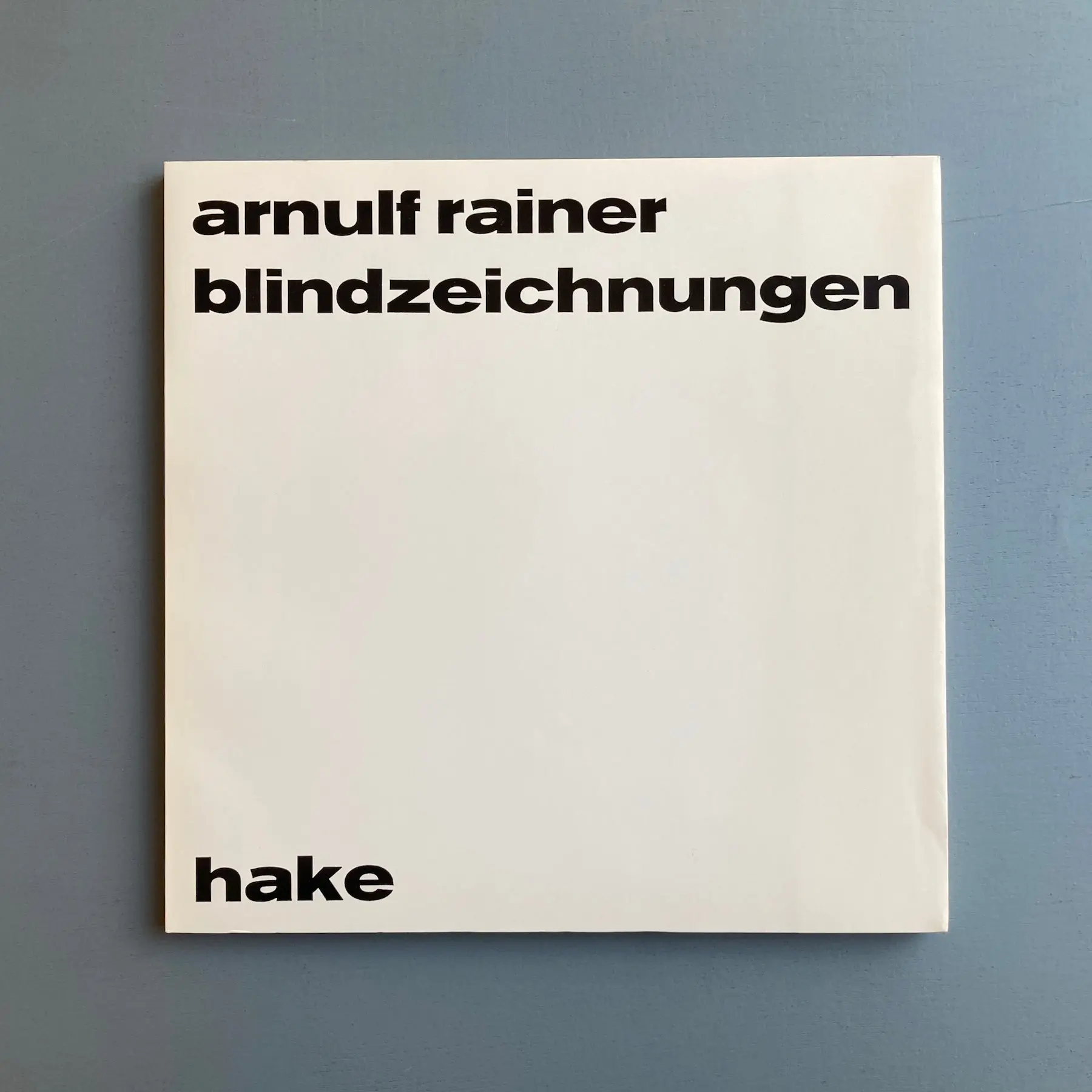Arnulf Rainer - Blindzeichnungen - Hake Verlag 1973