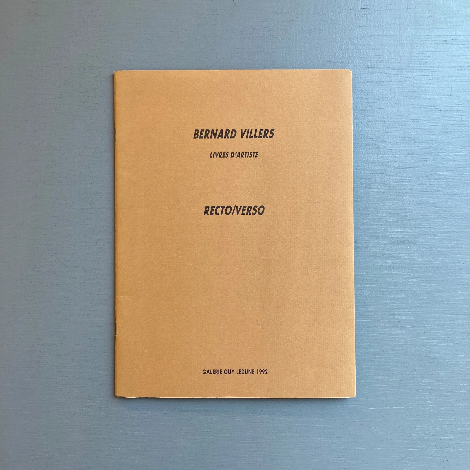Bernard Villers - Recto/Verso - Guy Ledune 1992