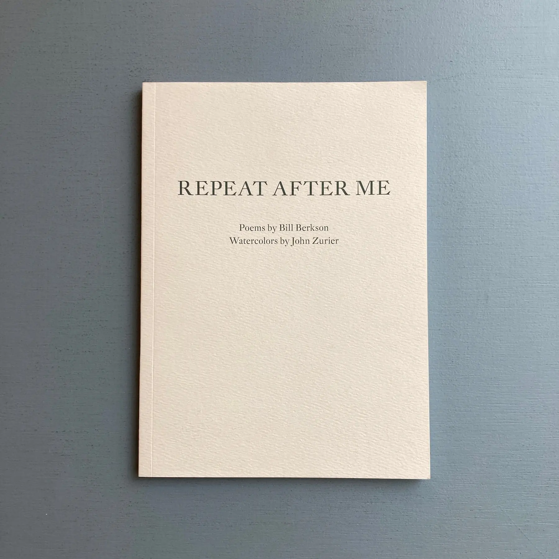 Bill Berkson, John Zurier - Repeat after me - Gallery Paule Anglim 2011
