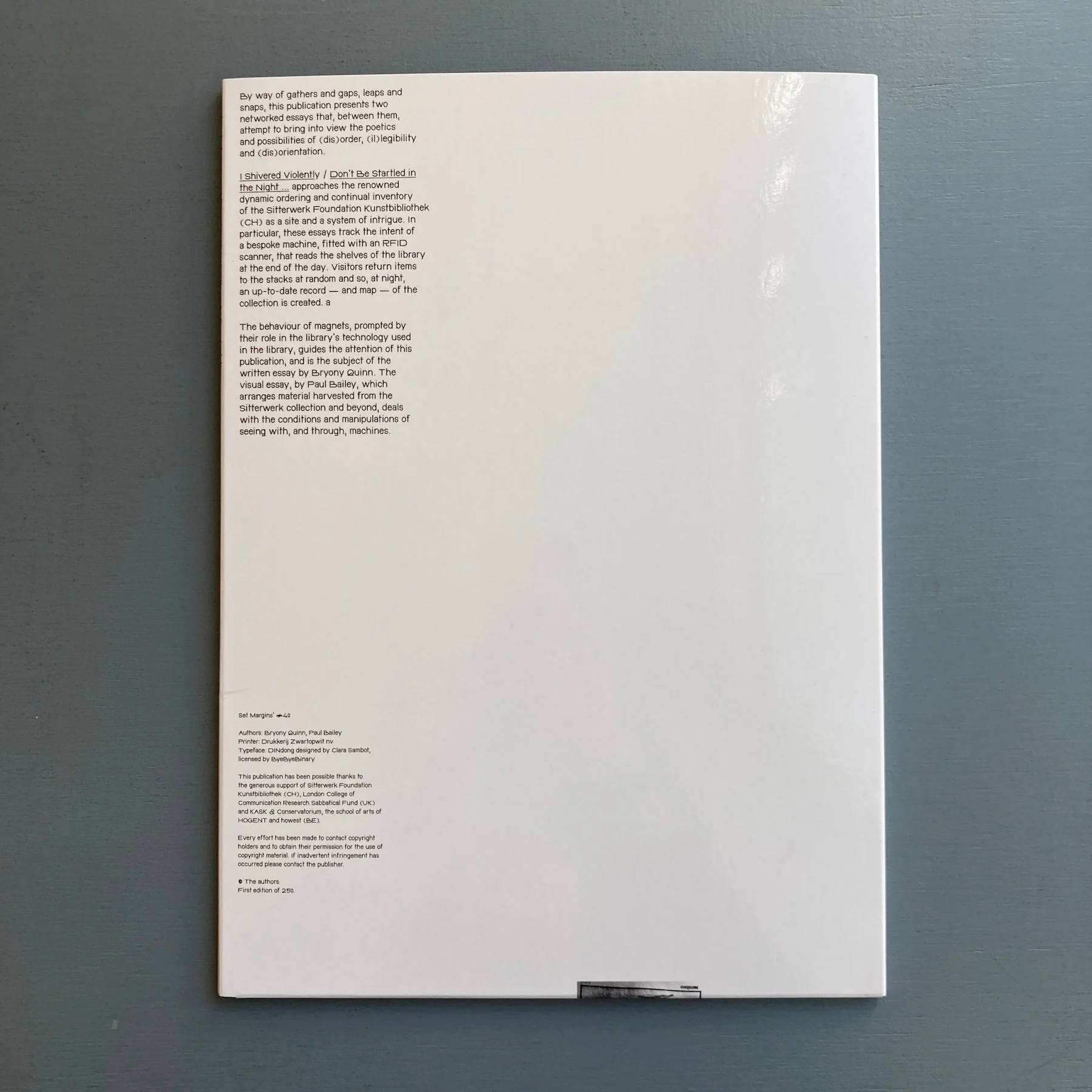 Bryony Quinn / Paul Bailey - I Shivered Violently / Don't Be Startled in the Night - Set Margins' 2024 - Image 10