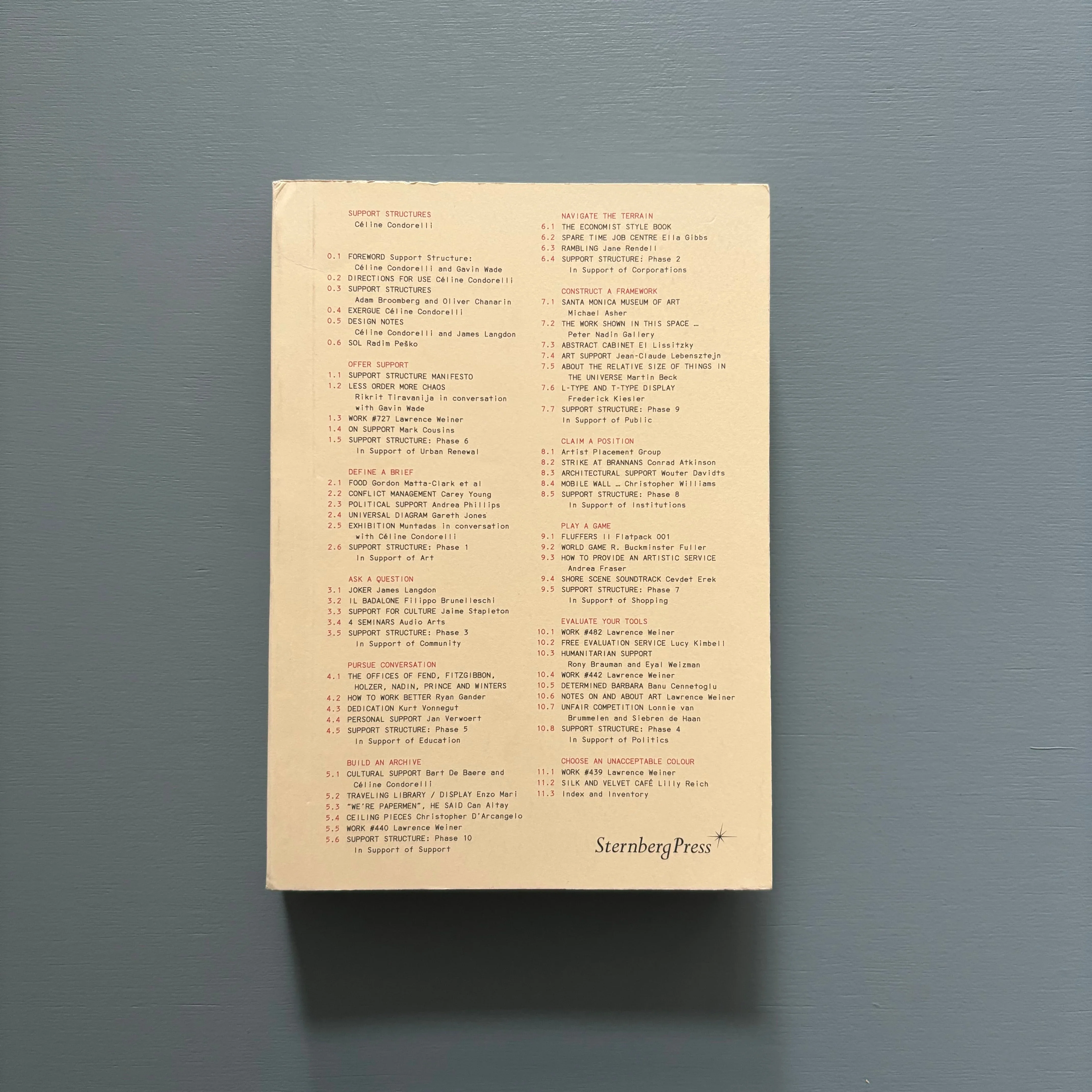 Celine Condorelli - Support Structures - Sternberg Press 2009