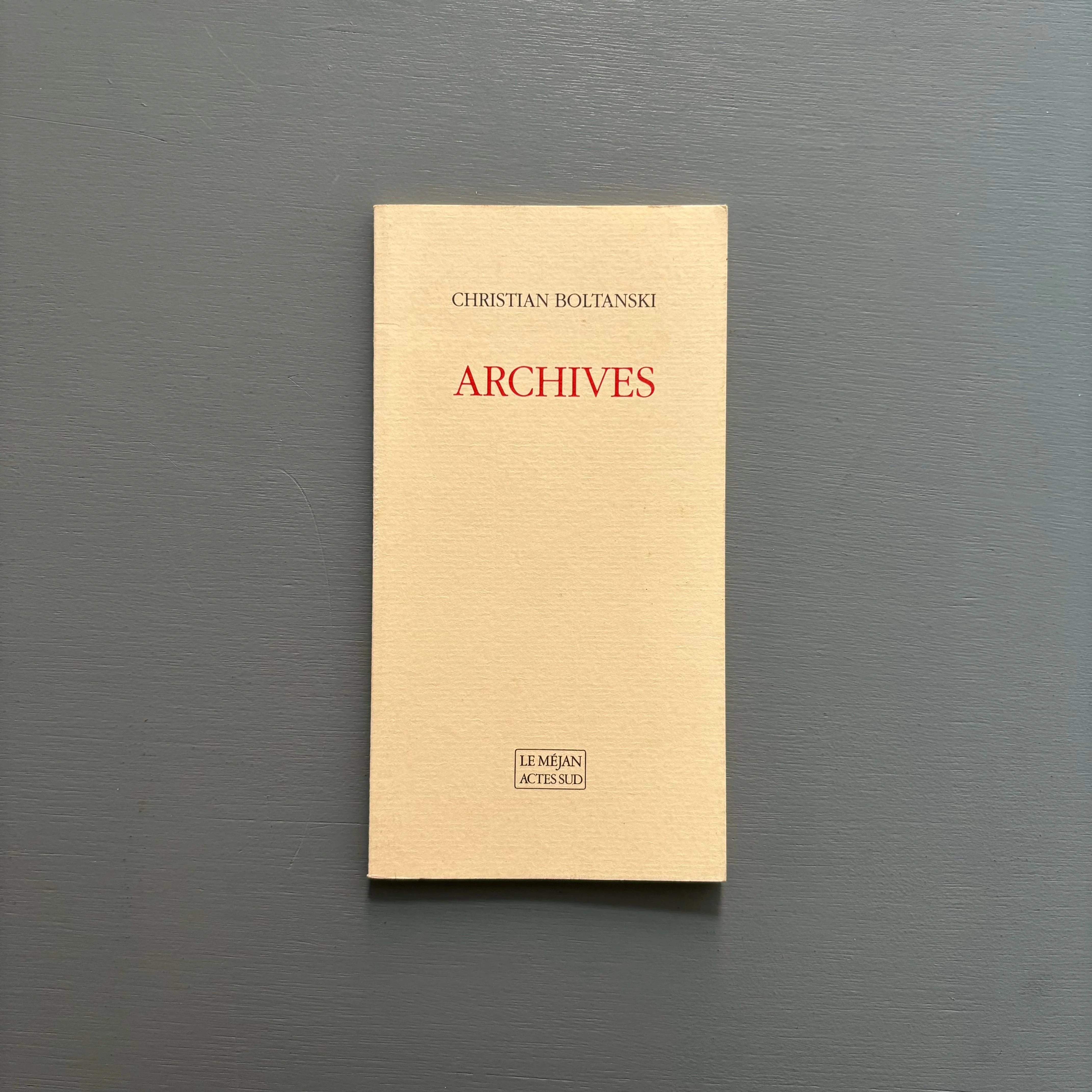 Christian Boltanski - Archives - Le Méjan Actes Sud 1989