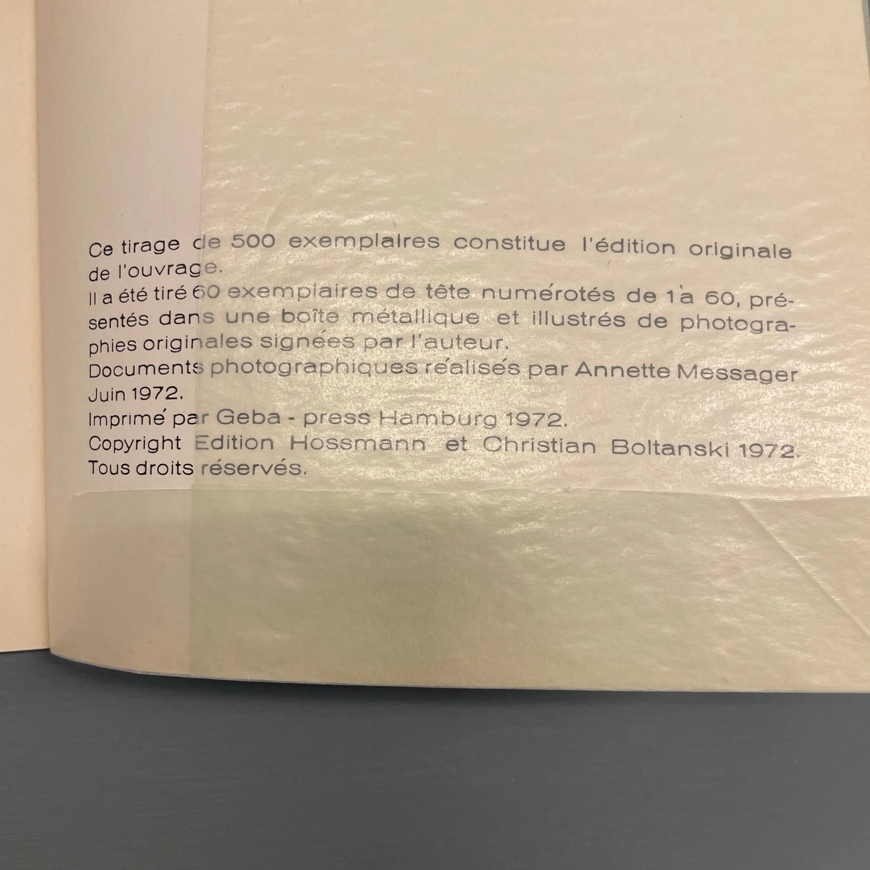 L'album photographique de Christian Boltanski 1948 - 1956 - Edition Hossman et Sonnabend Press 1972 - Image 6