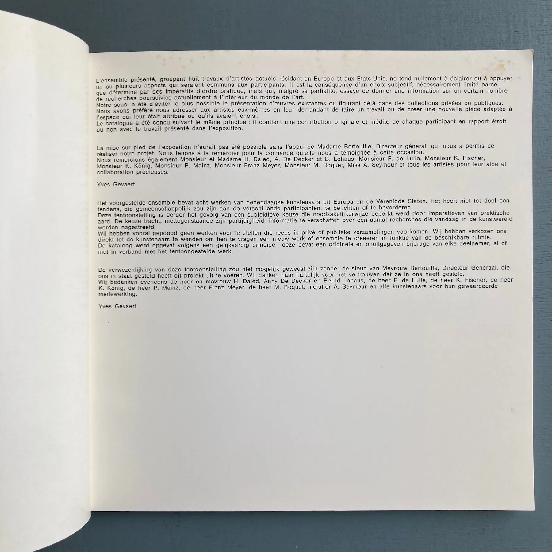 (Conceptual art) - Palais des Beaux-Arts Bruxelles 1974 - Image 3