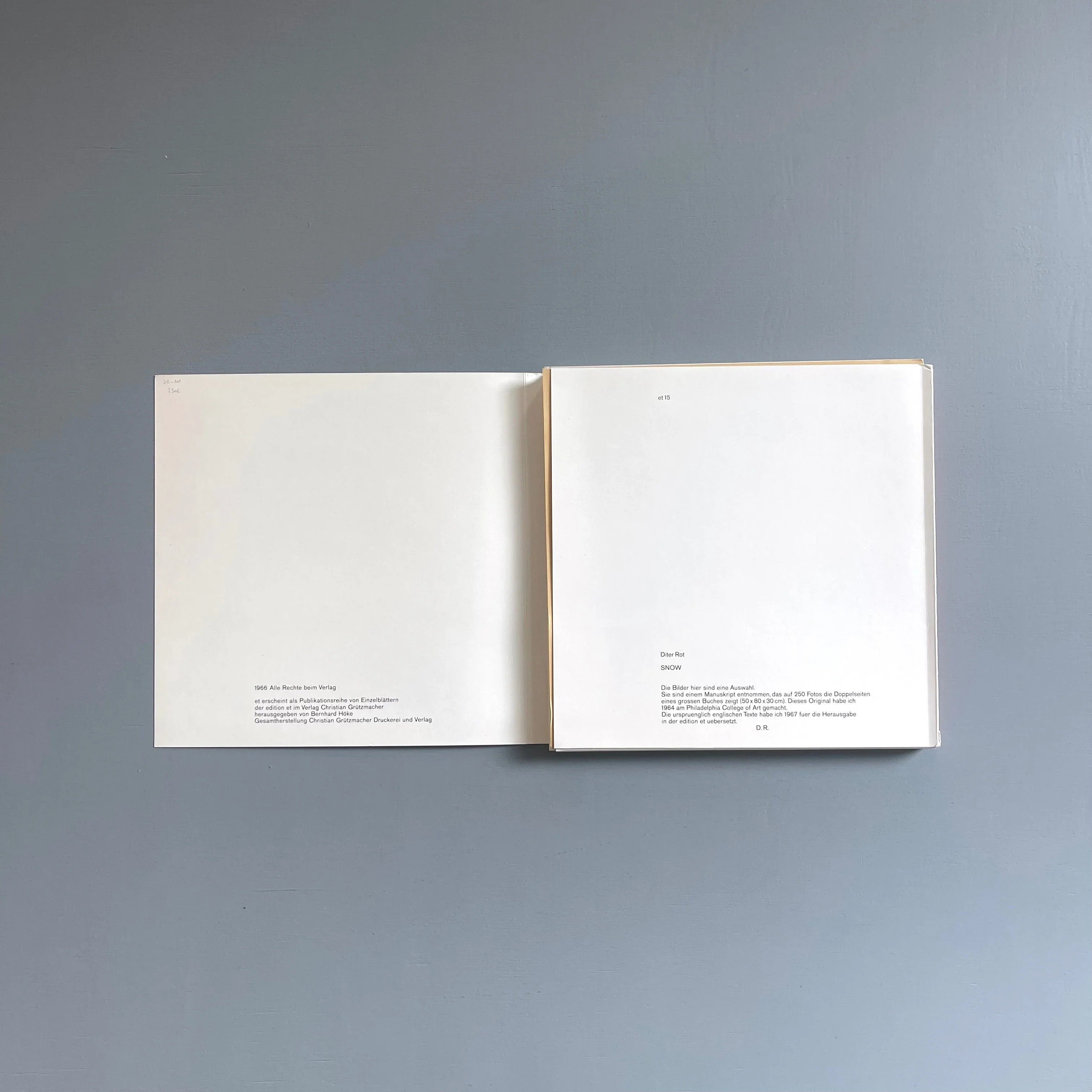 Dieter Rot - Snow - Edition ET 1966 - Image 3