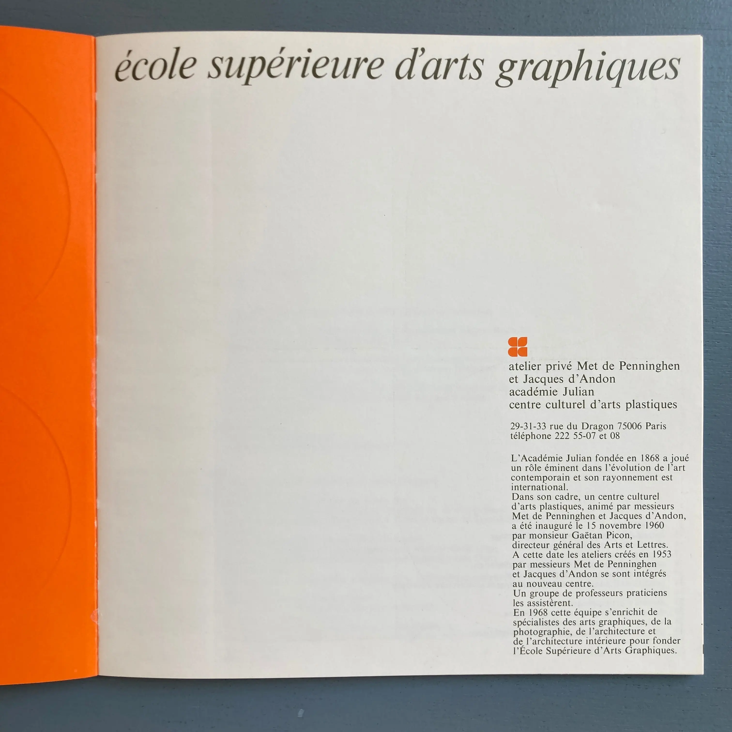 Ecole supérieure d'arts graphiques - Plaquette de présentation - Paris 1975 - Image 3