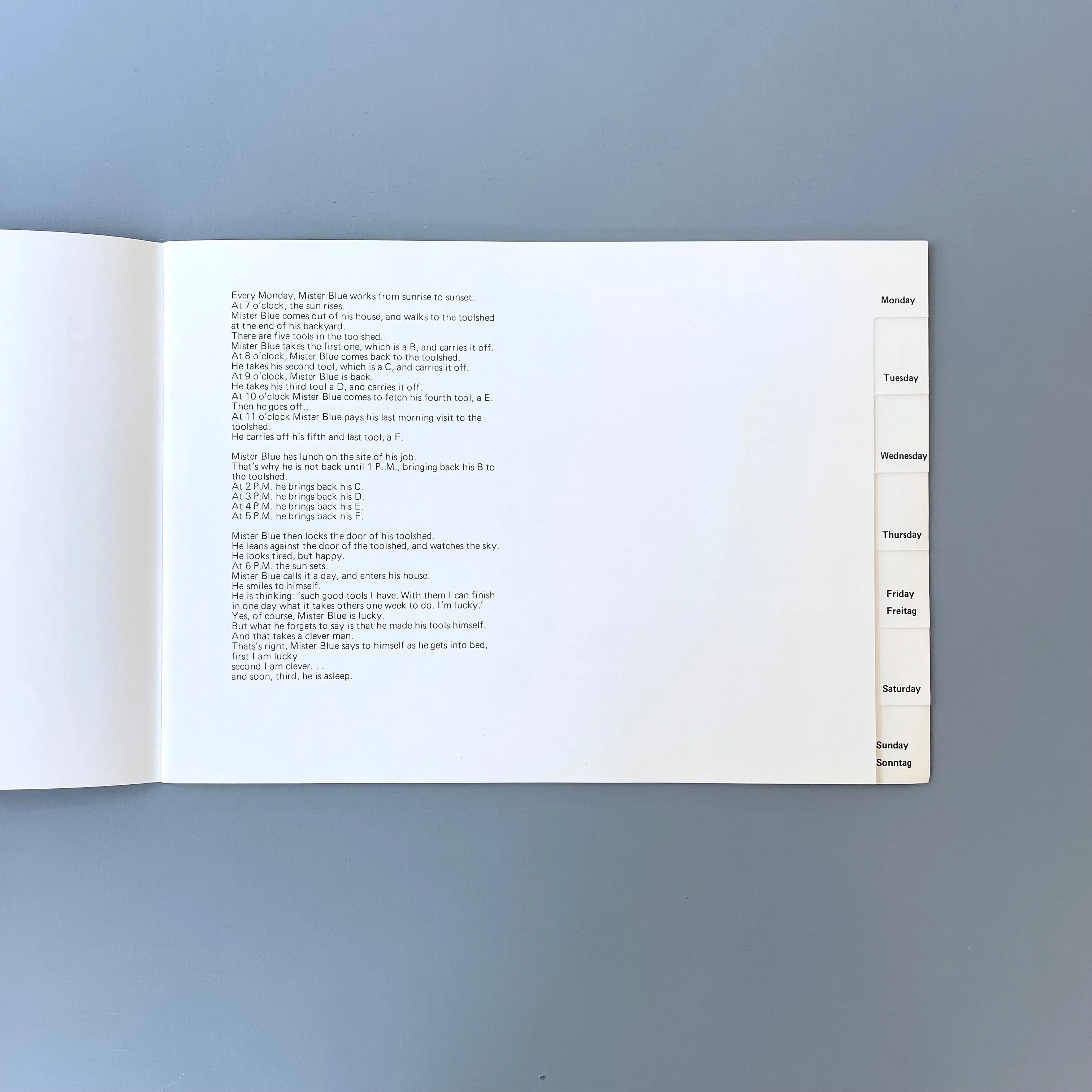 Robert Filliou - Mister Blue from Day-to-Day - Edition Lebeer Hossmann 1983 - Image 3