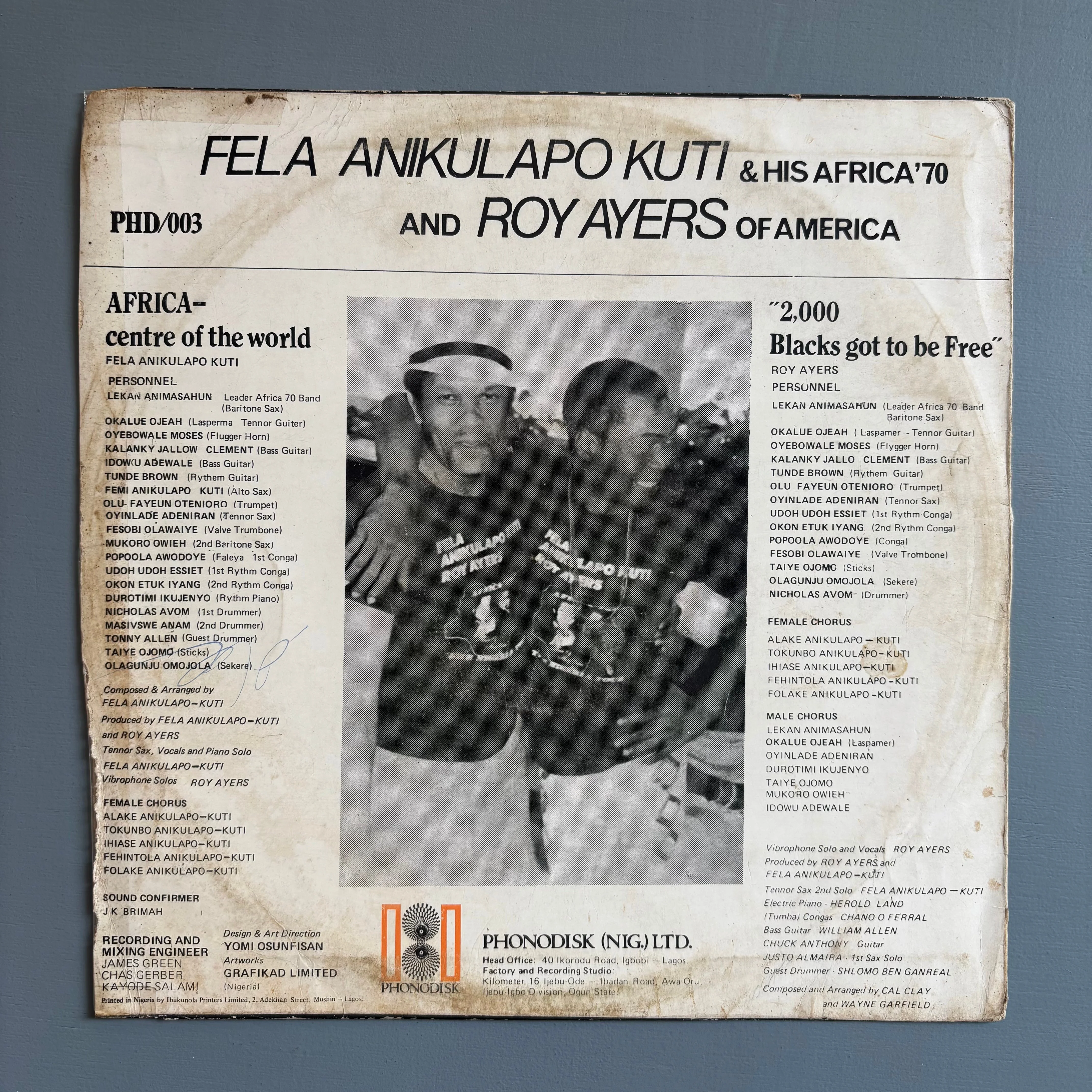 Fela Kuti and Roy Ayers - Music of many colours - Phonodisk NI 1980 - Image 2