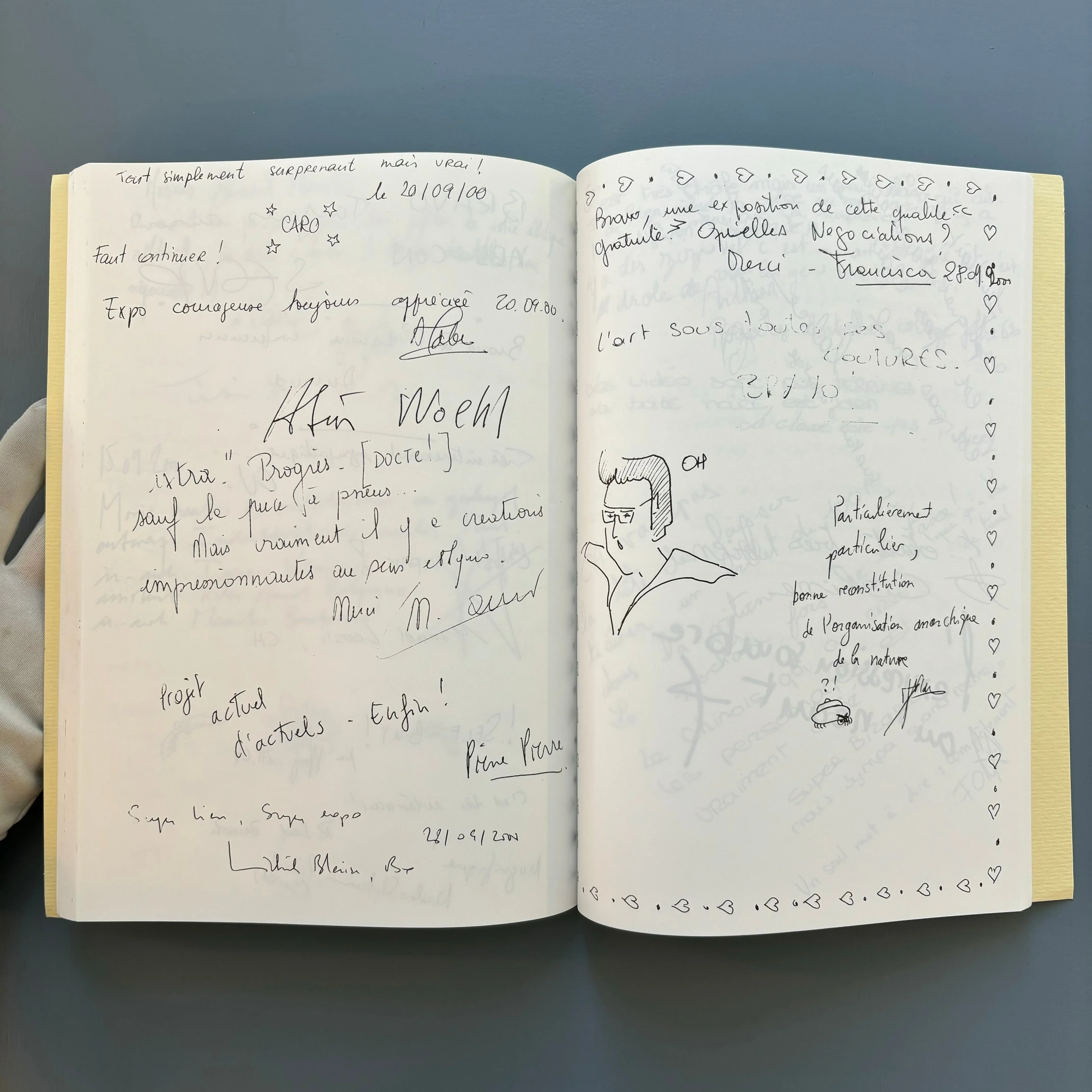 François Curlet - Fac similé du livre d'or - Edition du Crac LR 2000 - Image 10