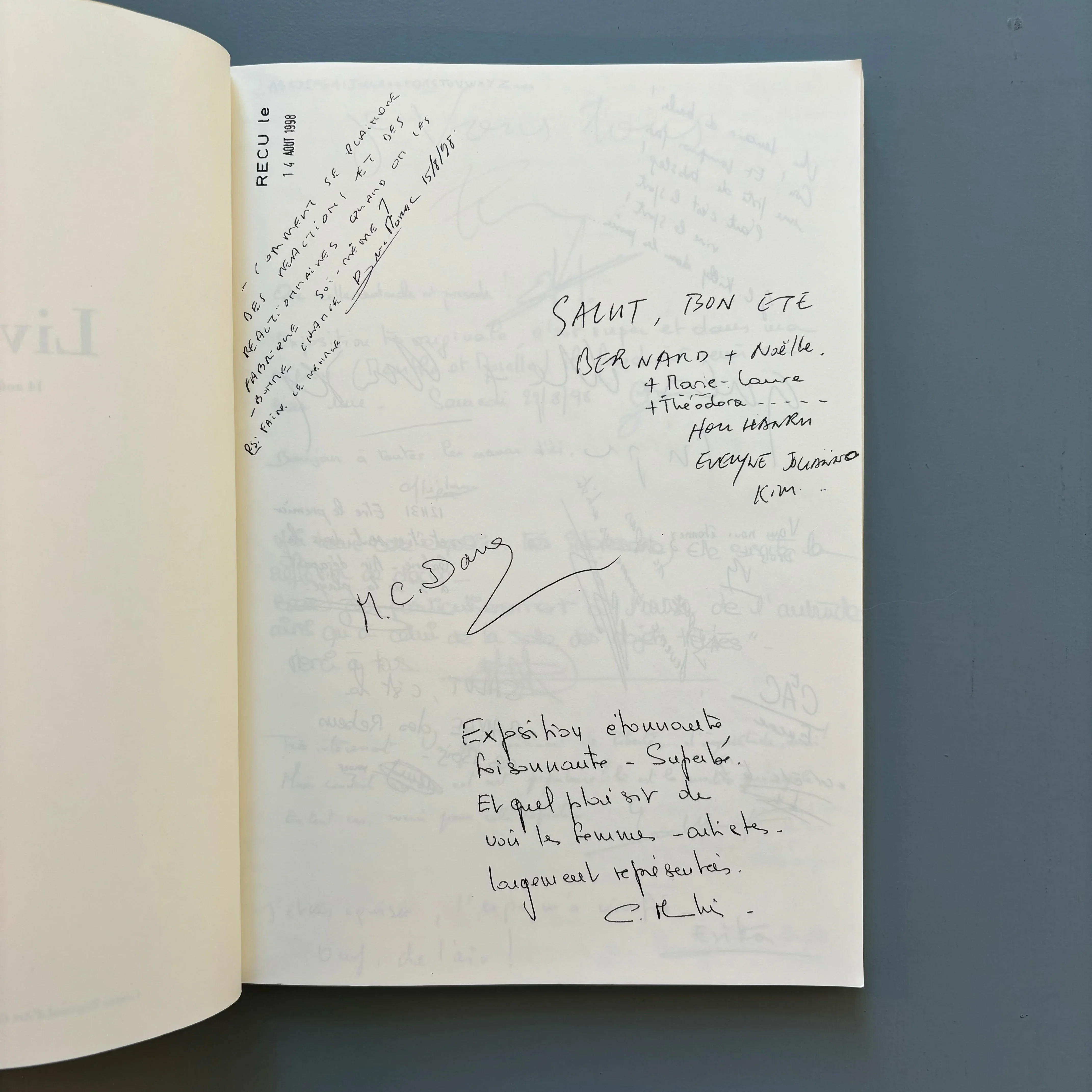 François Curlet - Fac similé du livre d'or - Edition du Crac LR 2000 - Image 3