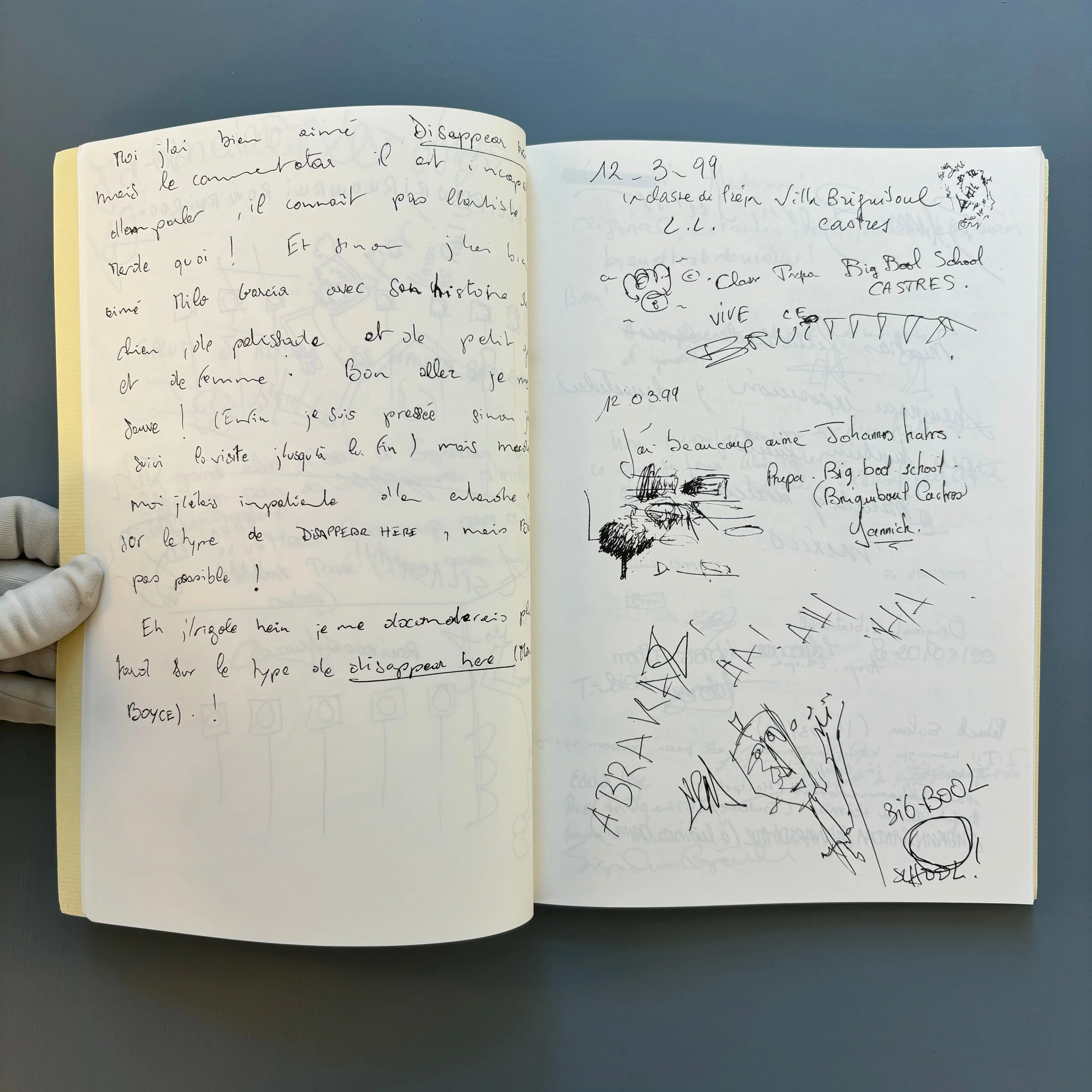 François Curlet - Fac similé du livre d'or - Edition du Crac LR 2000 - Image 4