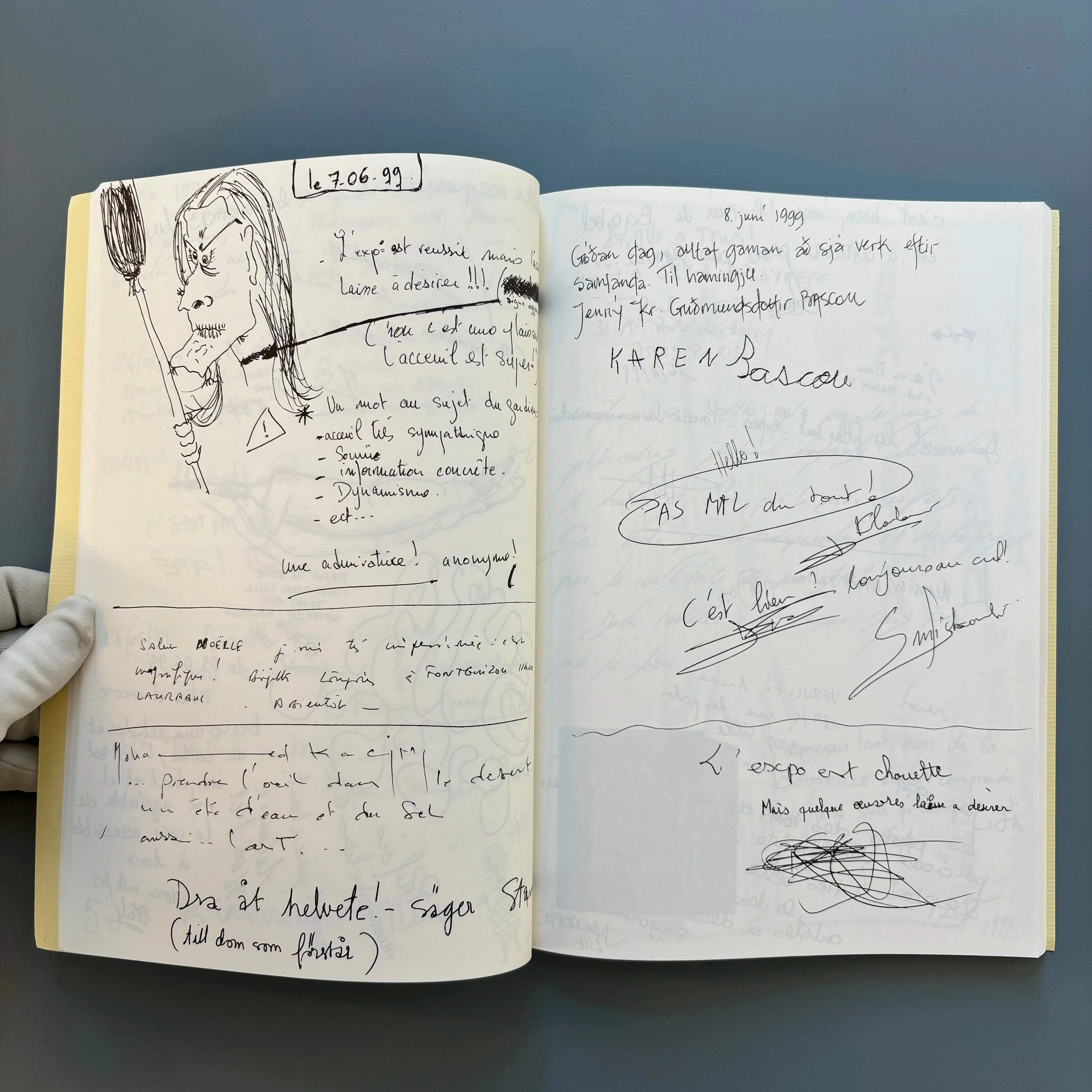 François Curlet - Fac similé du livre d'or - Edition du Crac LR 2000 - Image 5