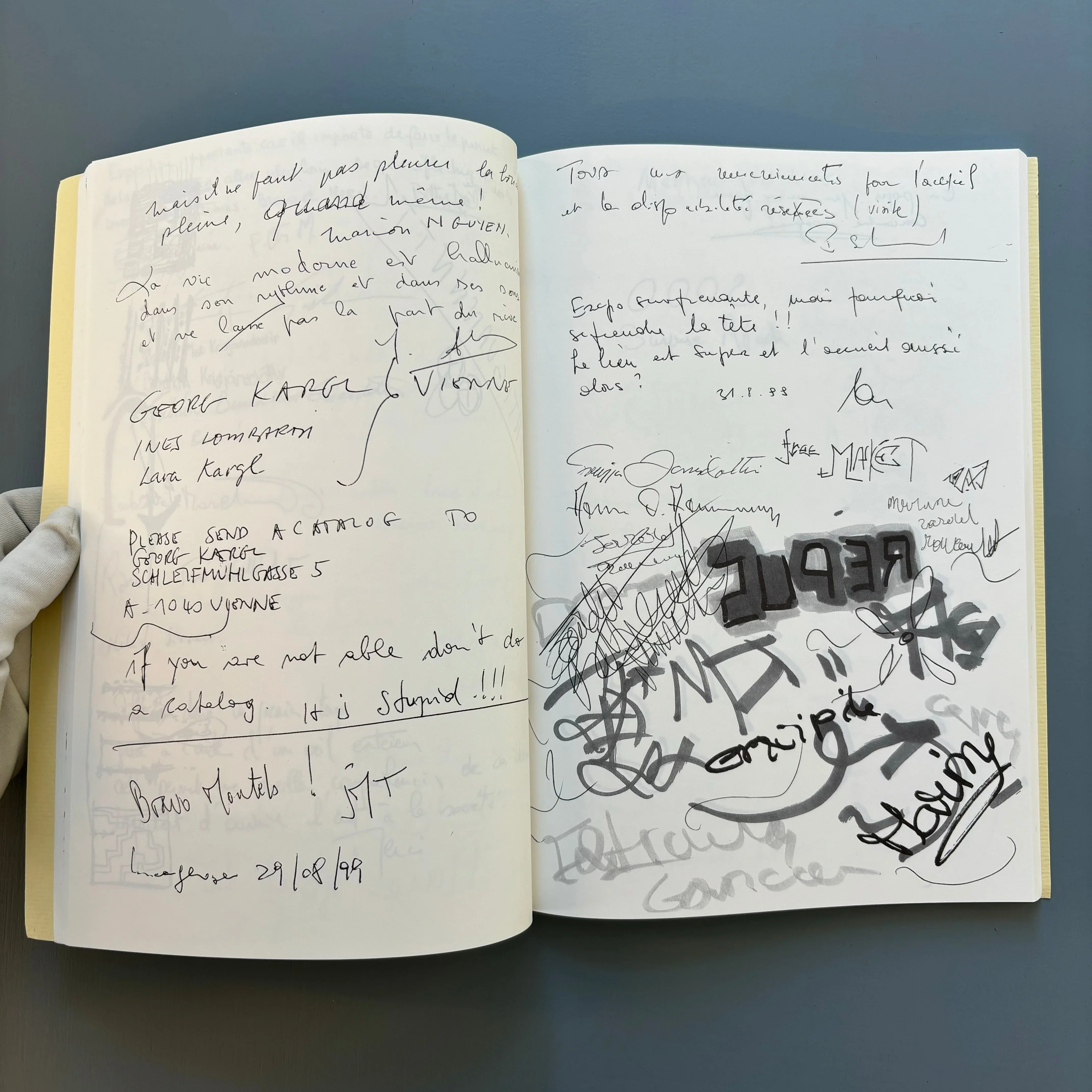 François Curlet - Fac similé du livre d'or - Edition du Crac LR 2000 - Image 6