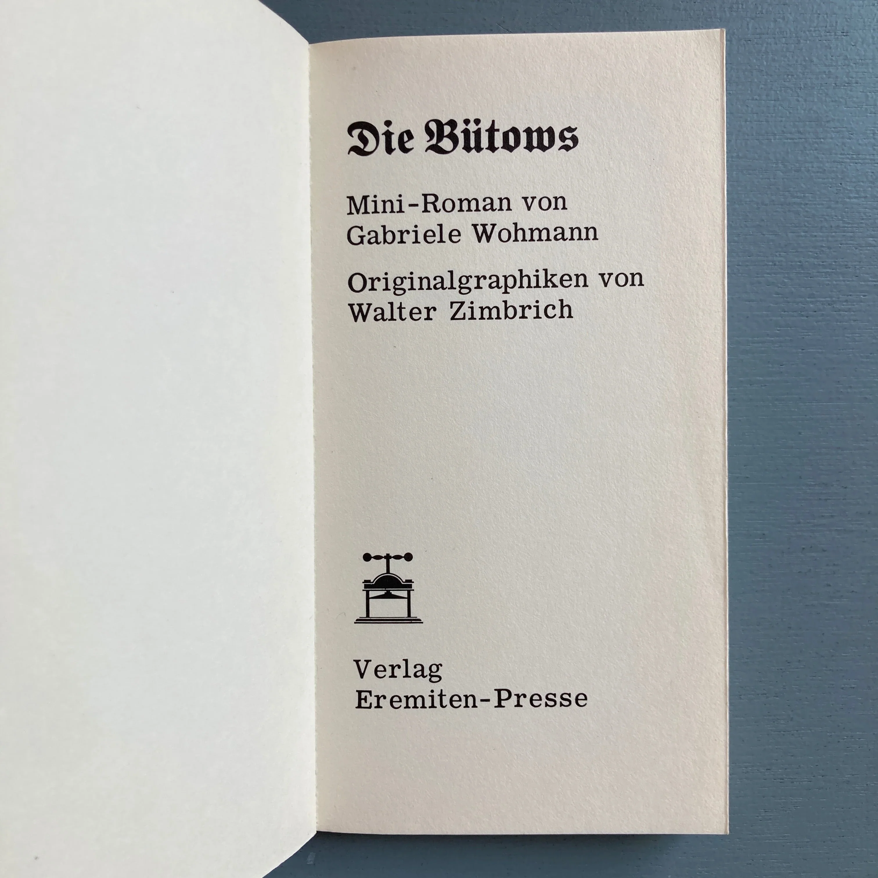 Gabriele Wohmann (signed) - Die Bütows - Eremiten-Presse 1967 - Image 3