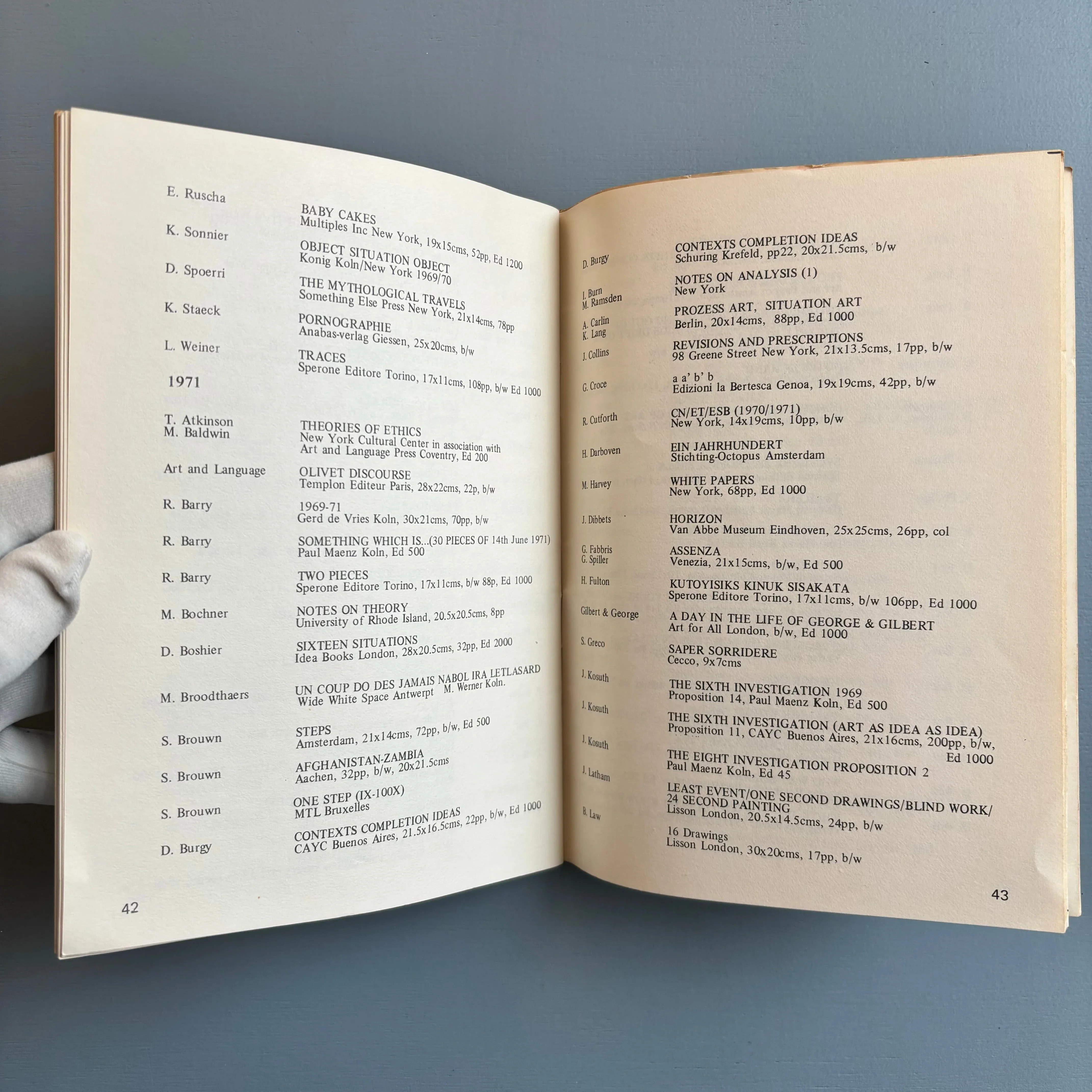 Germano Celant - Book as artwork 1960/1972 - Nigel Greenwood 1972 - Image 7
