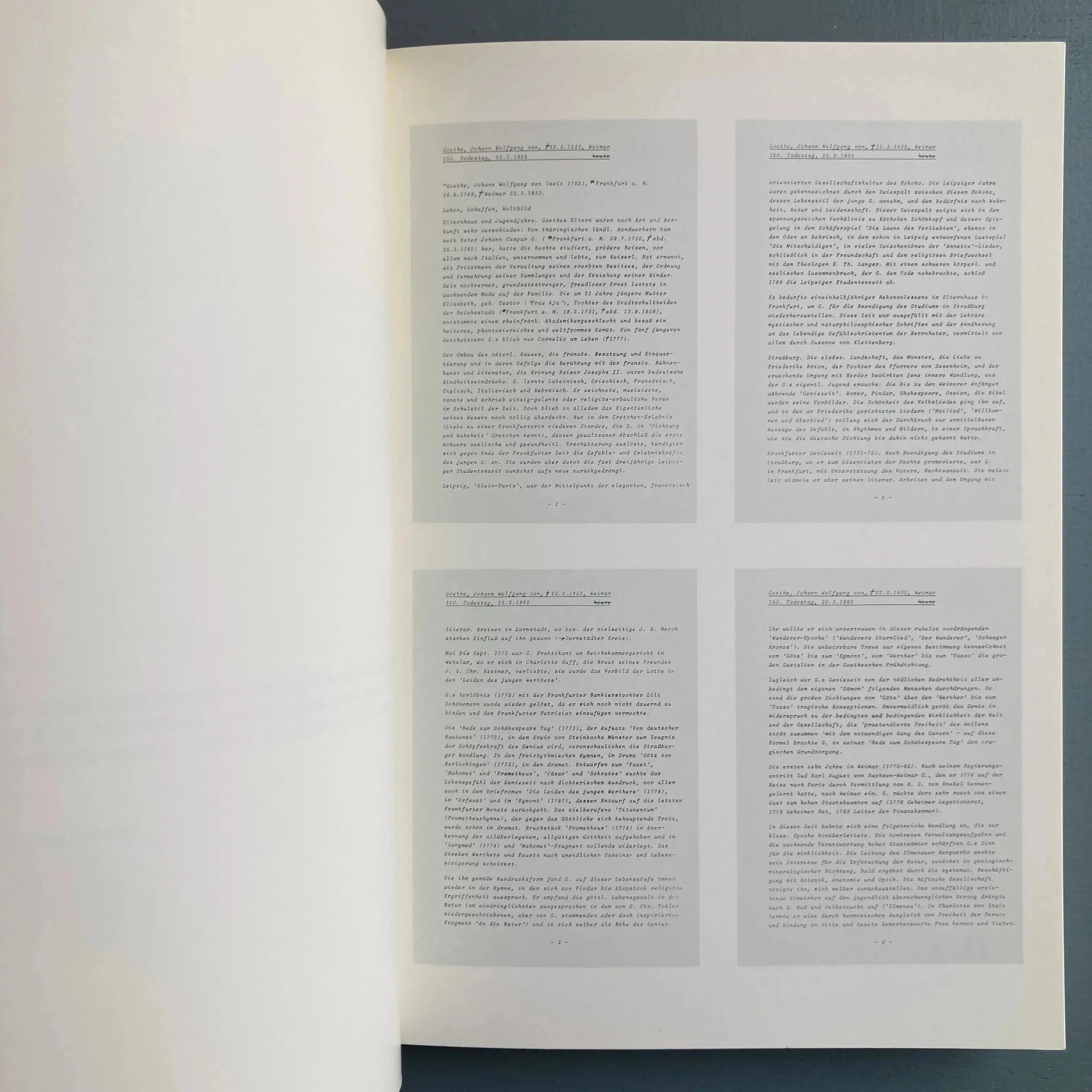 Hanne Darboven - One century, Dedicated to Johann Wolfgang von Goethe - Imschoot 1988 - Image 5