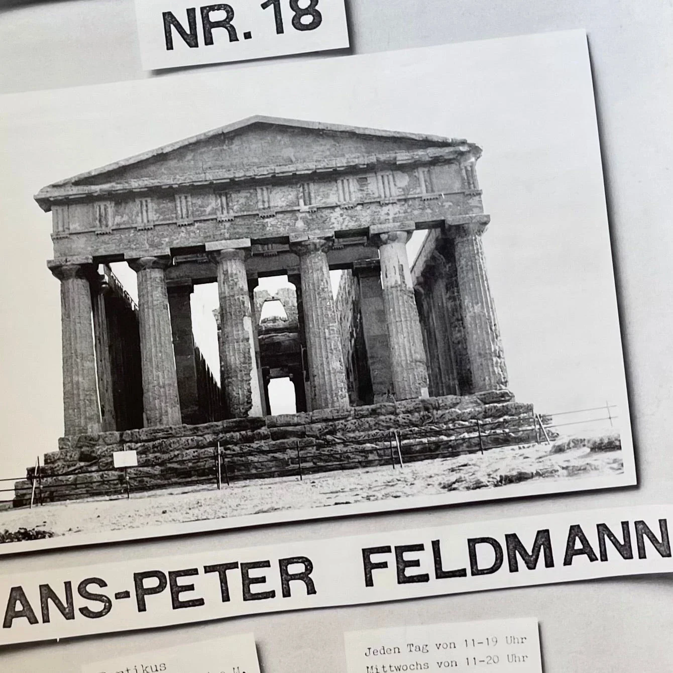 Hans-Peter Feldmann - Poster Exhibition Nr 18 Portikus 1989 - Image 2