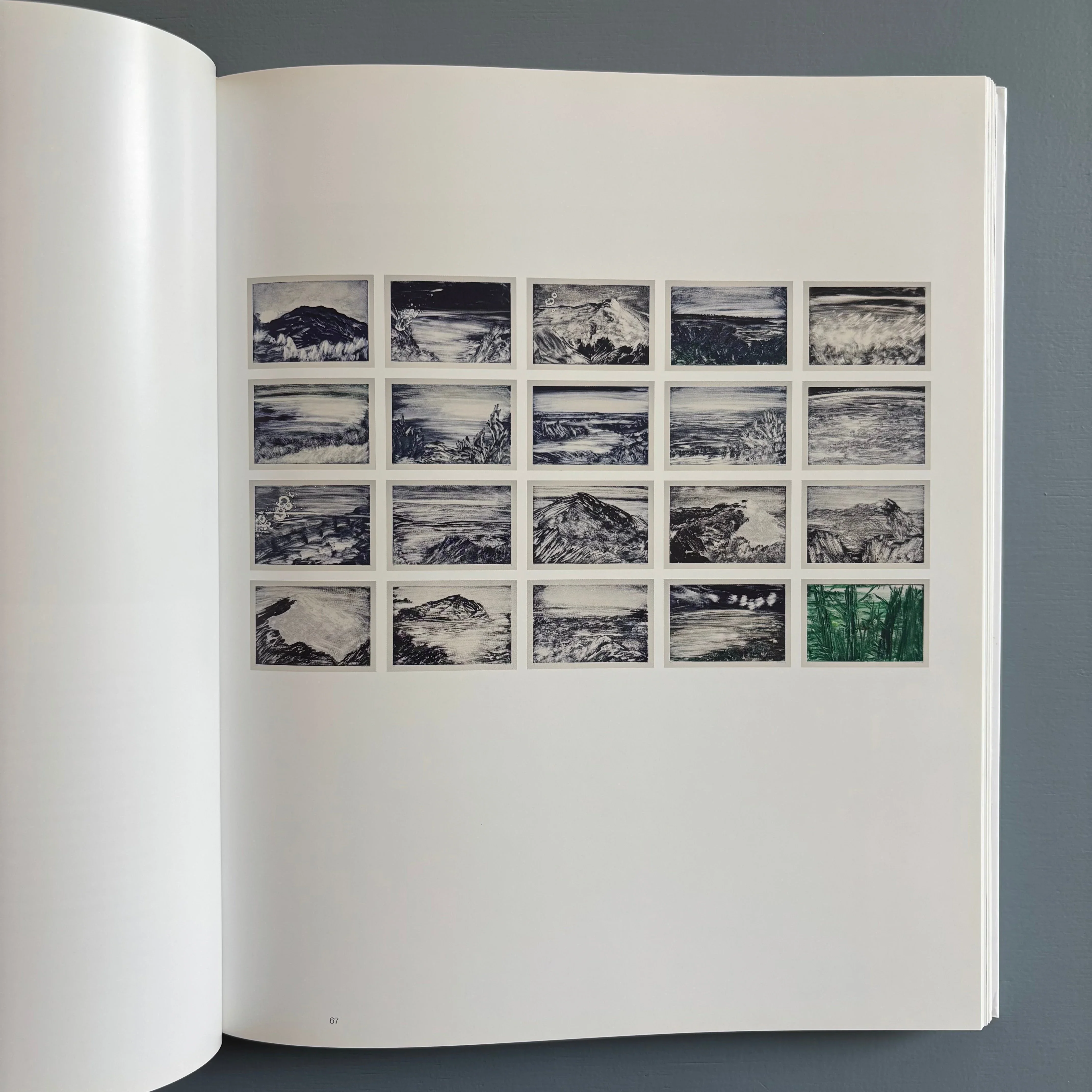 Herbert Brandl (signed) - Berge und Landschaften, Monotypien 2009/2010 - Albertina 2010 - Image 6