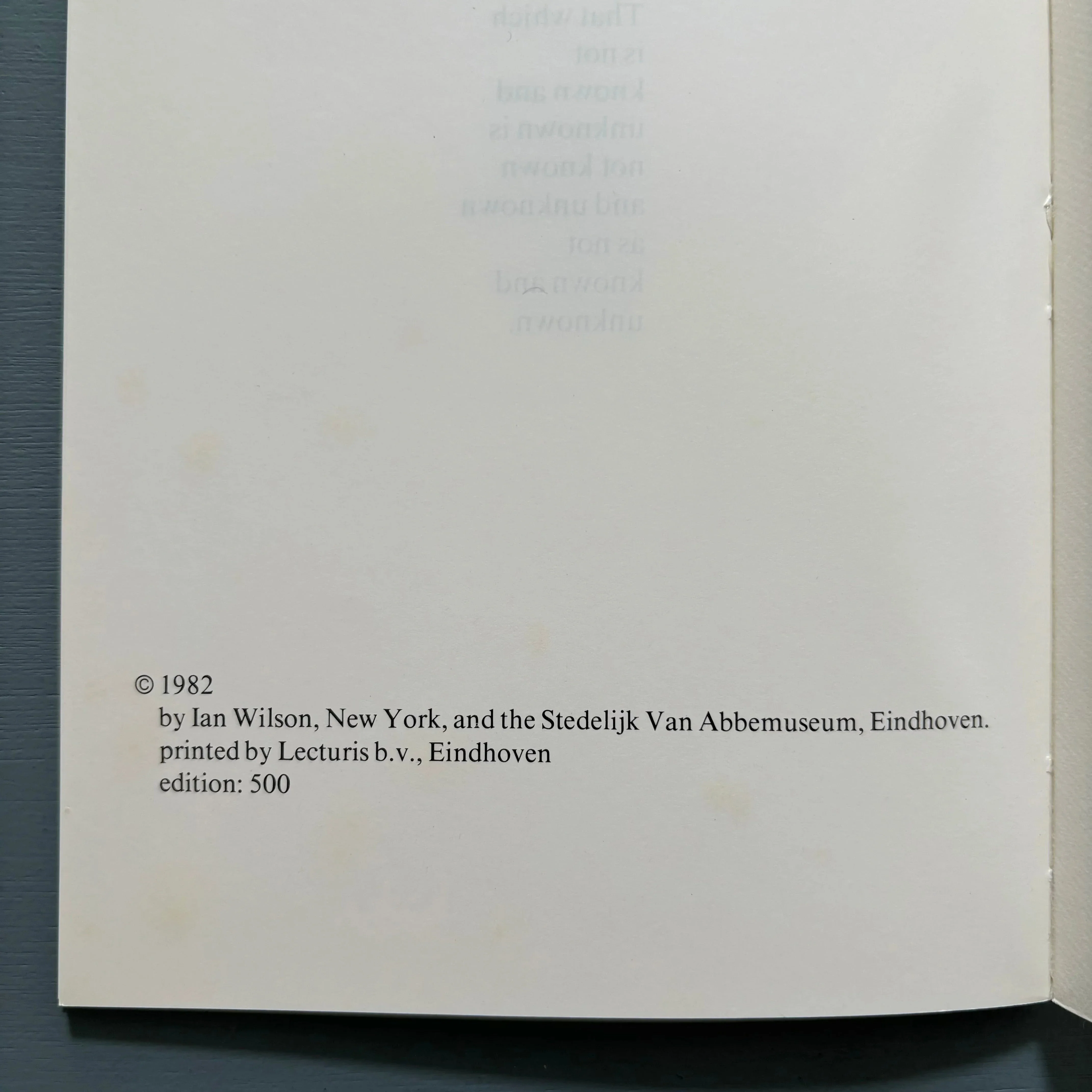 Ian Wilson - Section 30 - Van Abbemuseum Eindhoven 1982 - Image 8
