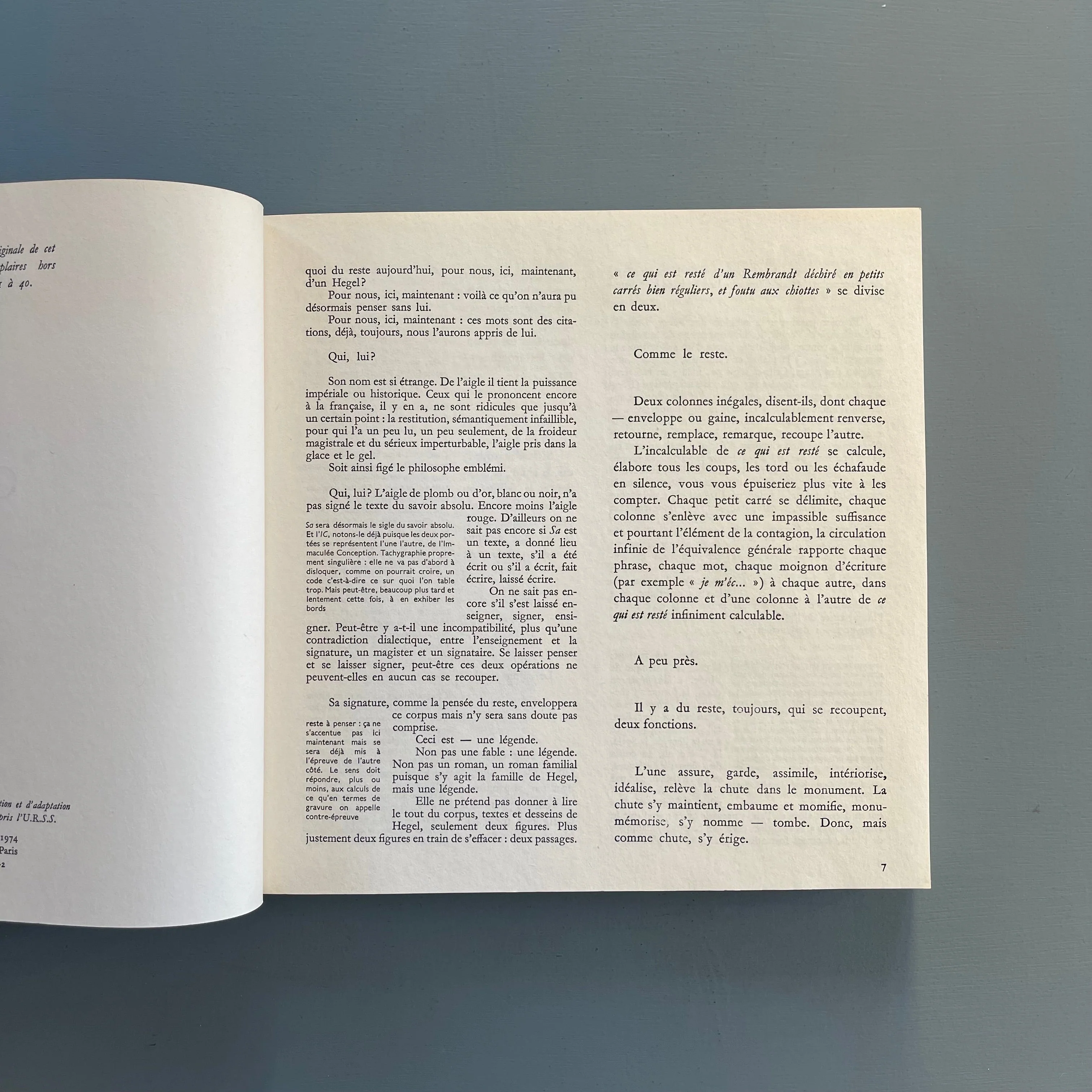 Jacques Derrida - Glas - Editions Galilée 1974 - Image 2