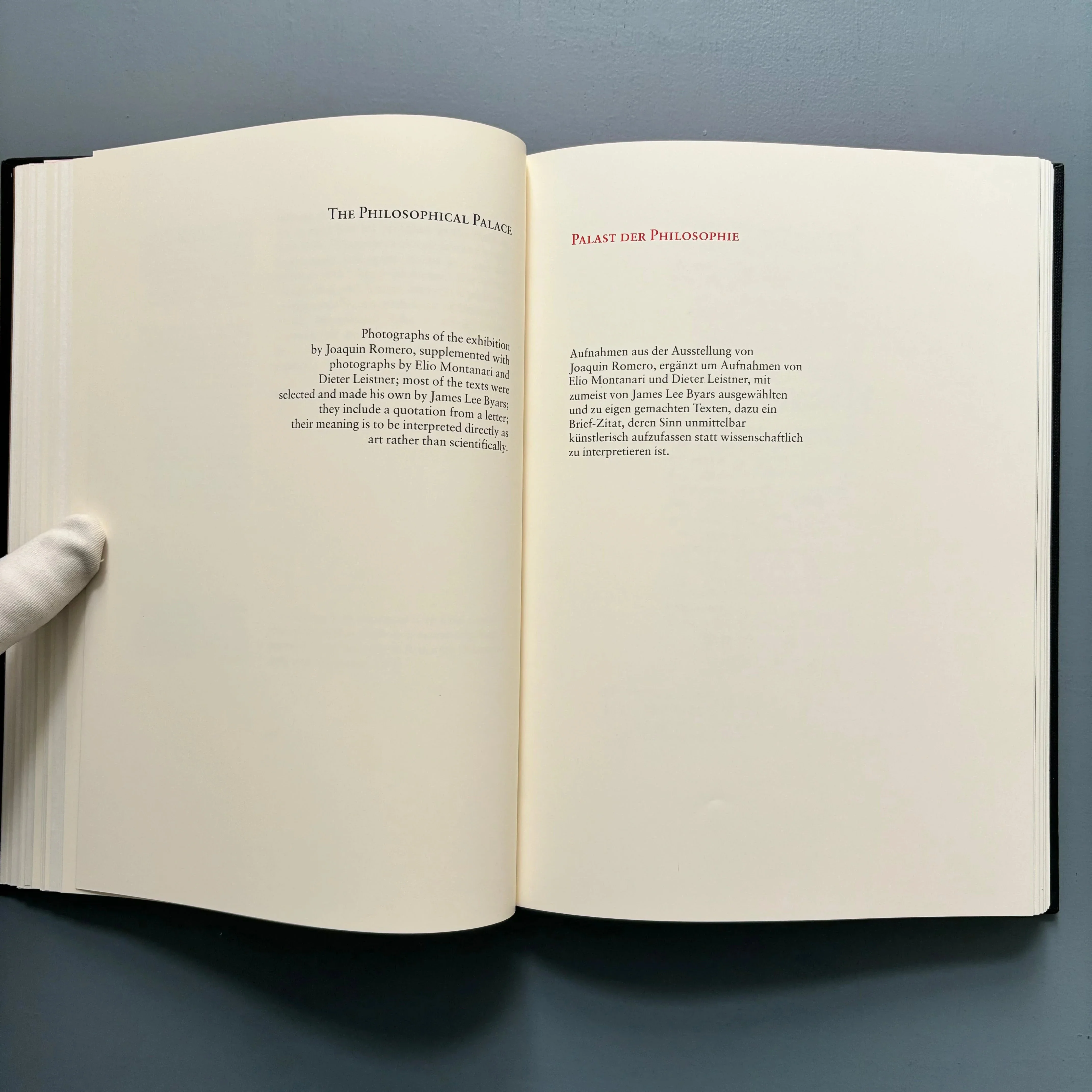 James Lee Byars - Palast der Philosophie / The Philosophical Palace - Jürgen Harten 1986 - Image 6