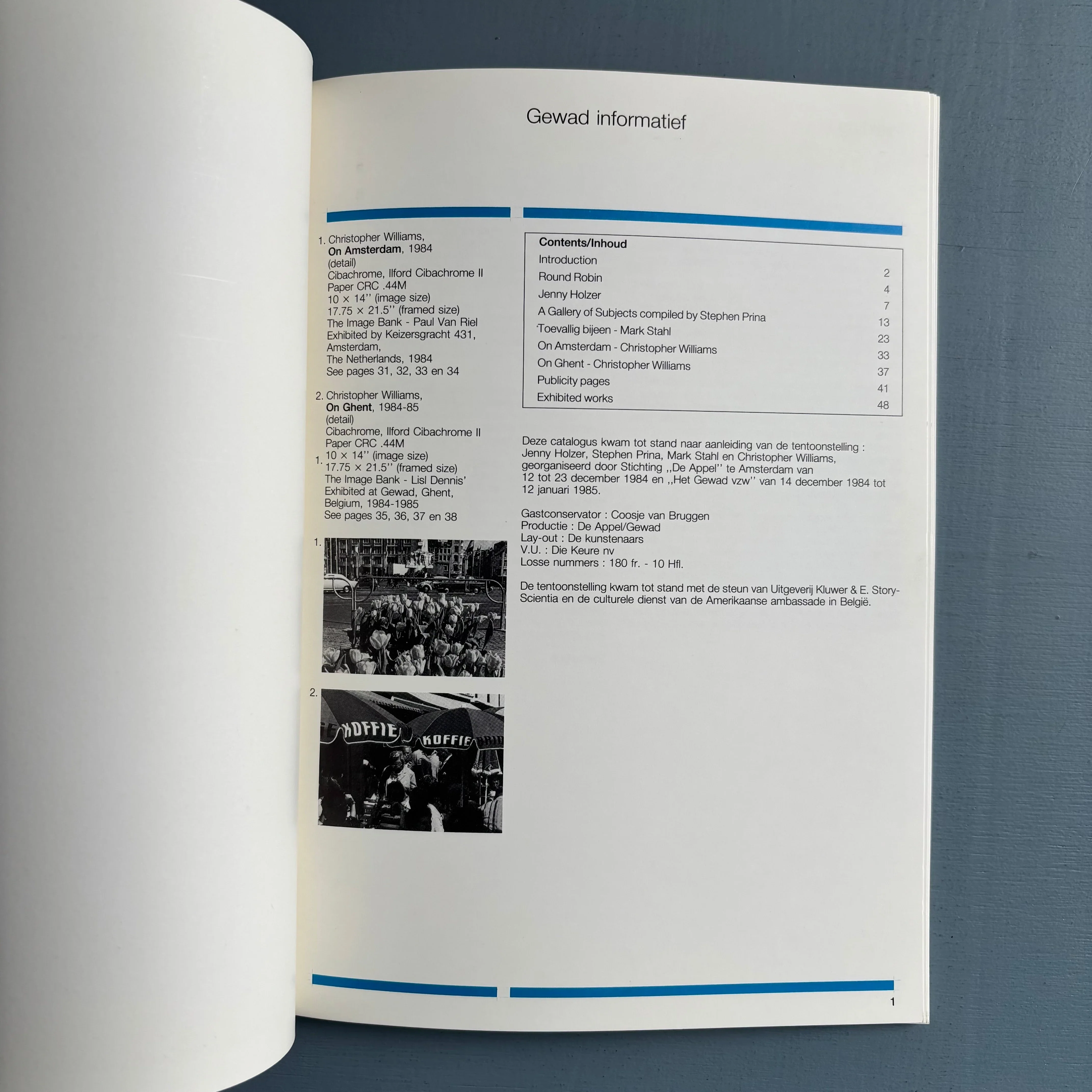 Jenny Holzer, Stephen Prina, Mark Stahl, Christopher Williams - Gewad/De Appel 1984 - Image 2