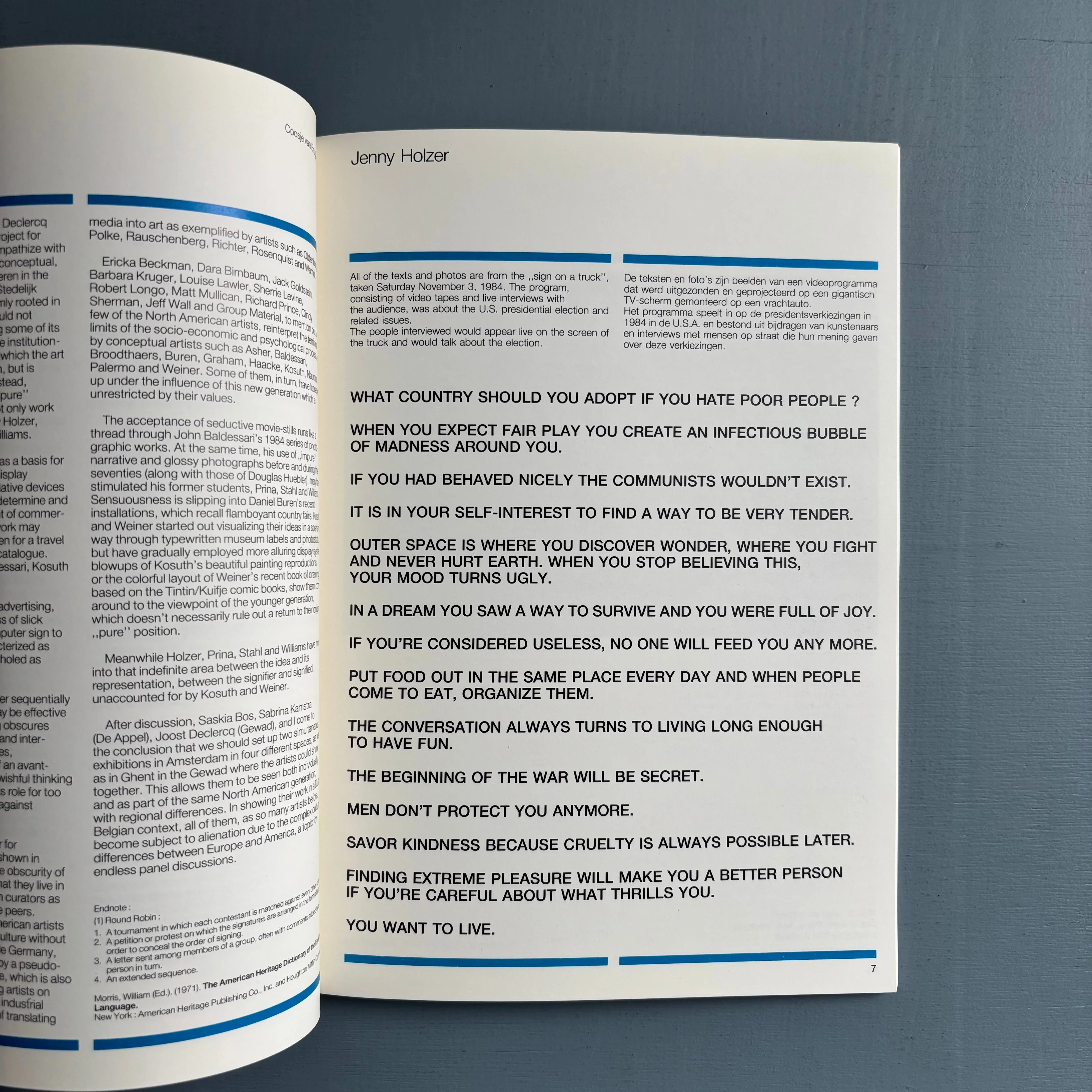 Jenny Holzer, Stephen Prina, Mark Stahl, Christopher Williams - Gewad/De Appel 1984 - Image 3