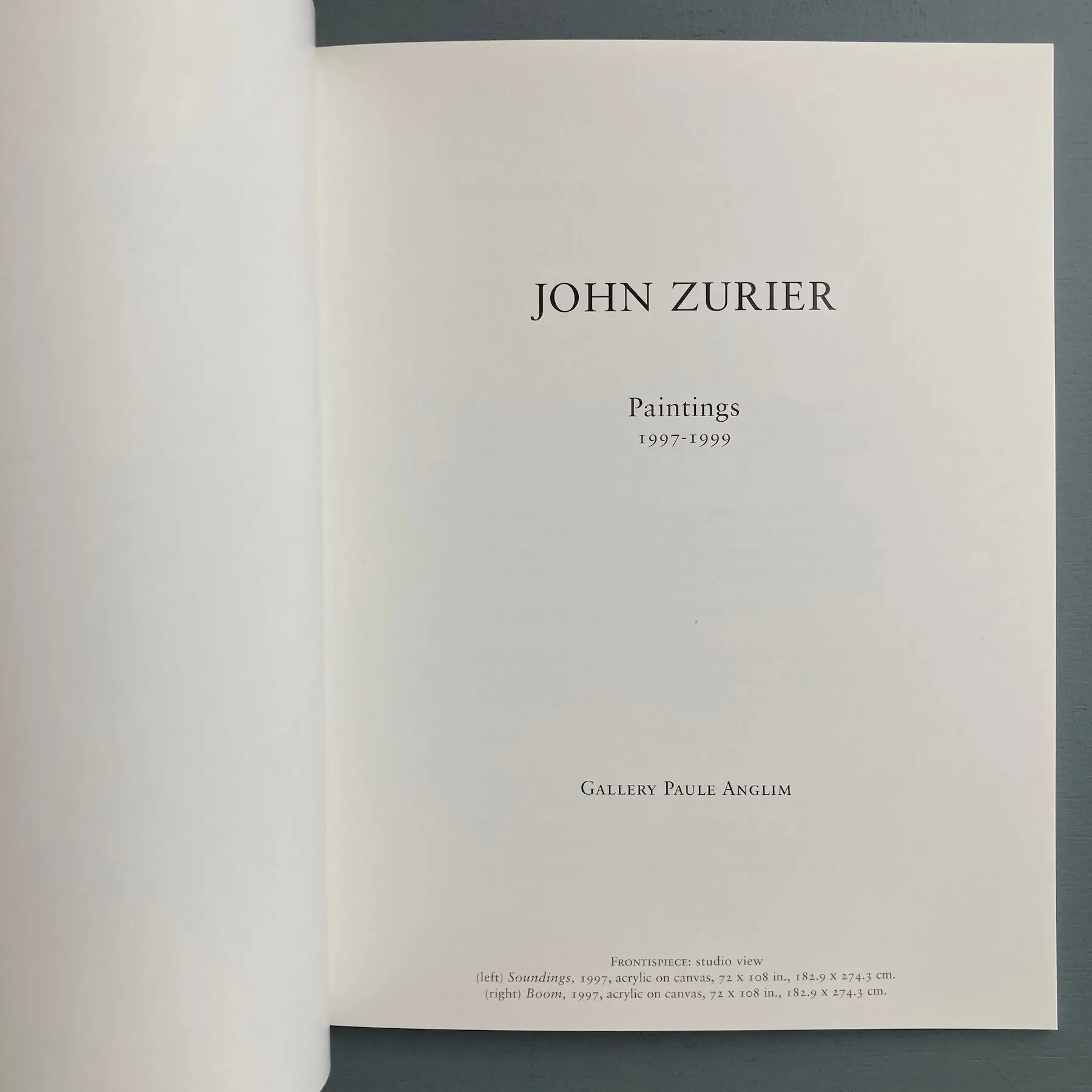 John Zurier - Paintings 1997-1999 - Gallery Paule Anglim 2000 - Image 3