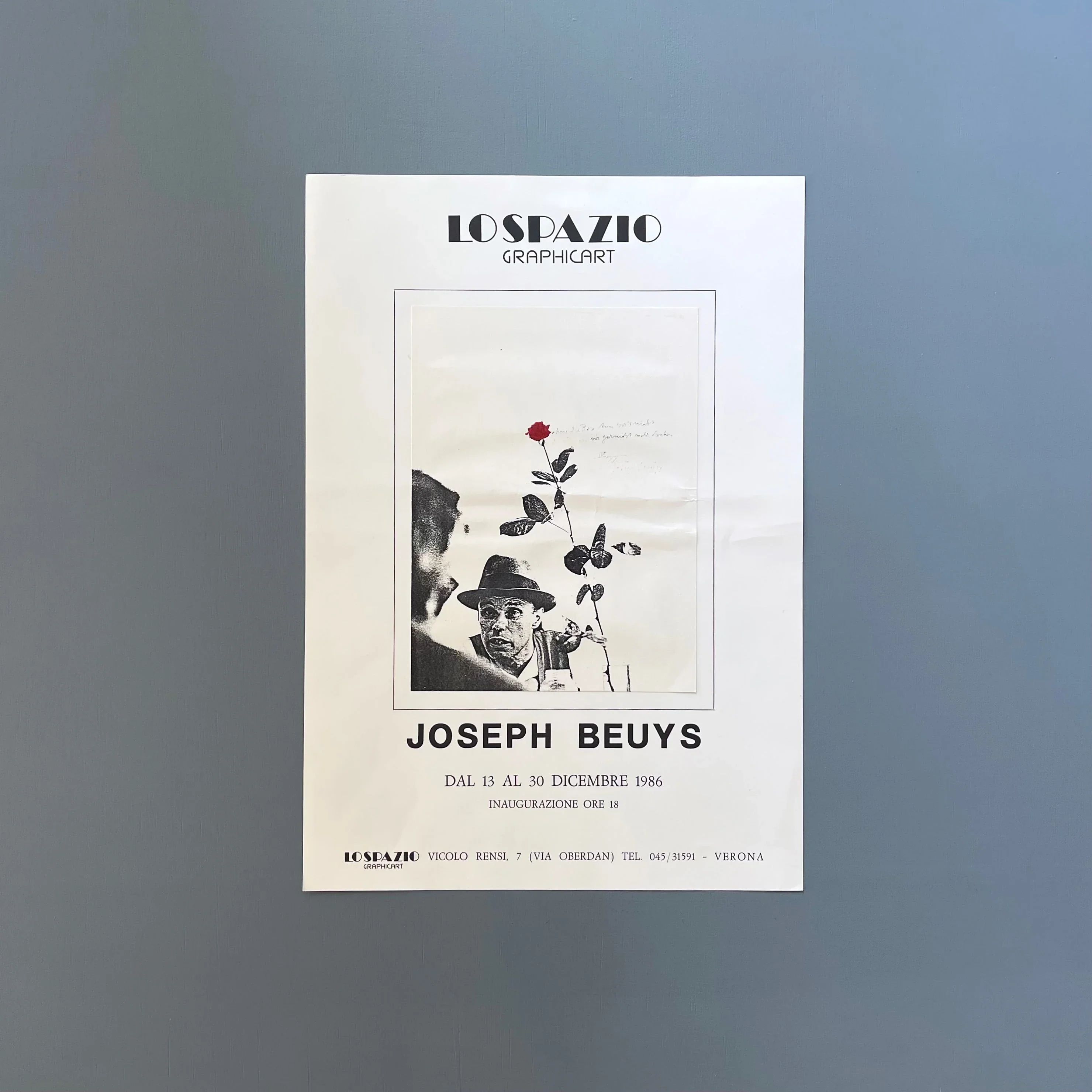 Joseph Beuys poster - Lo Spazio 1986