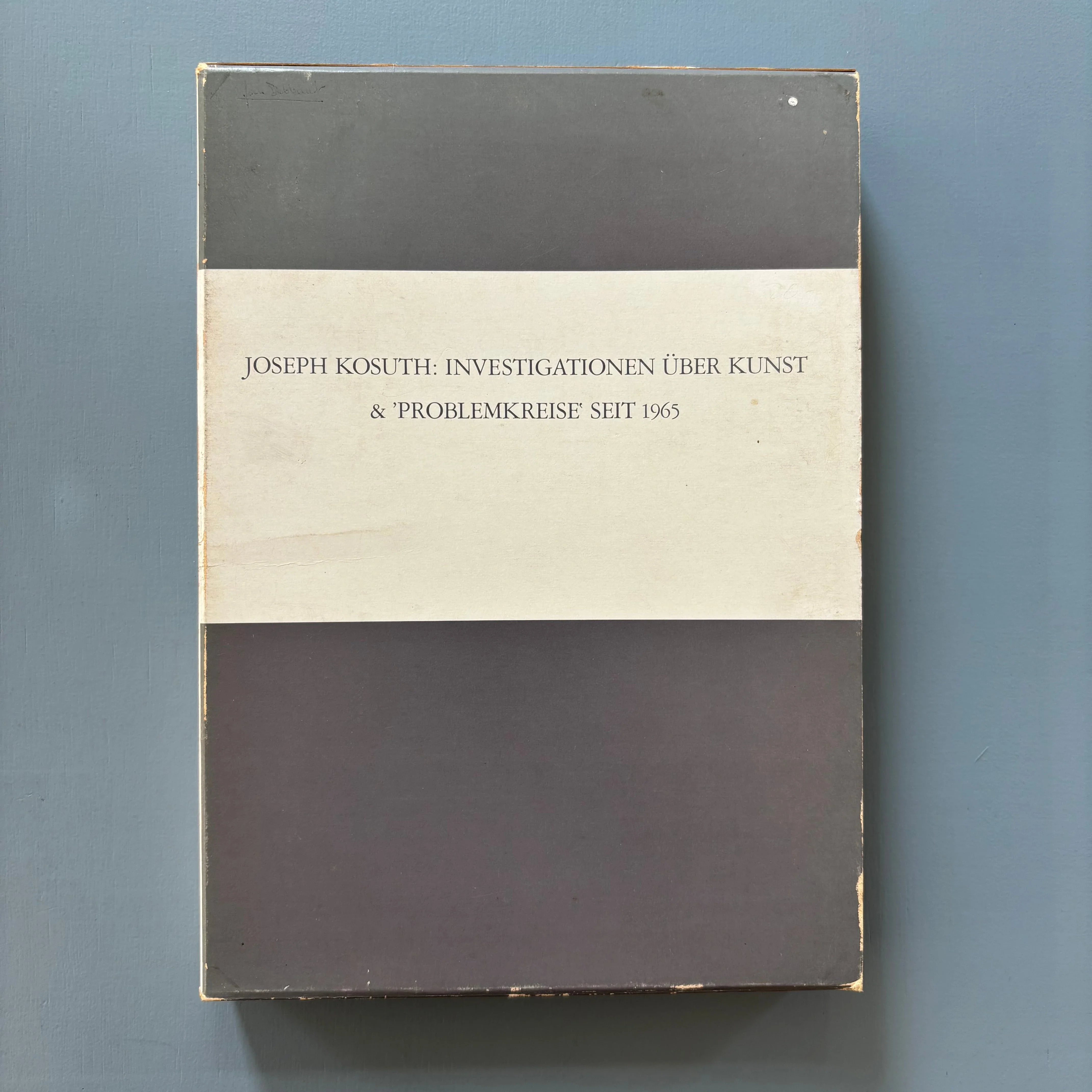 Joseph Kosuth - Investigationen über Kunst & Problemkreise Seit 1965 - Kunstmuseum Luzern 1973