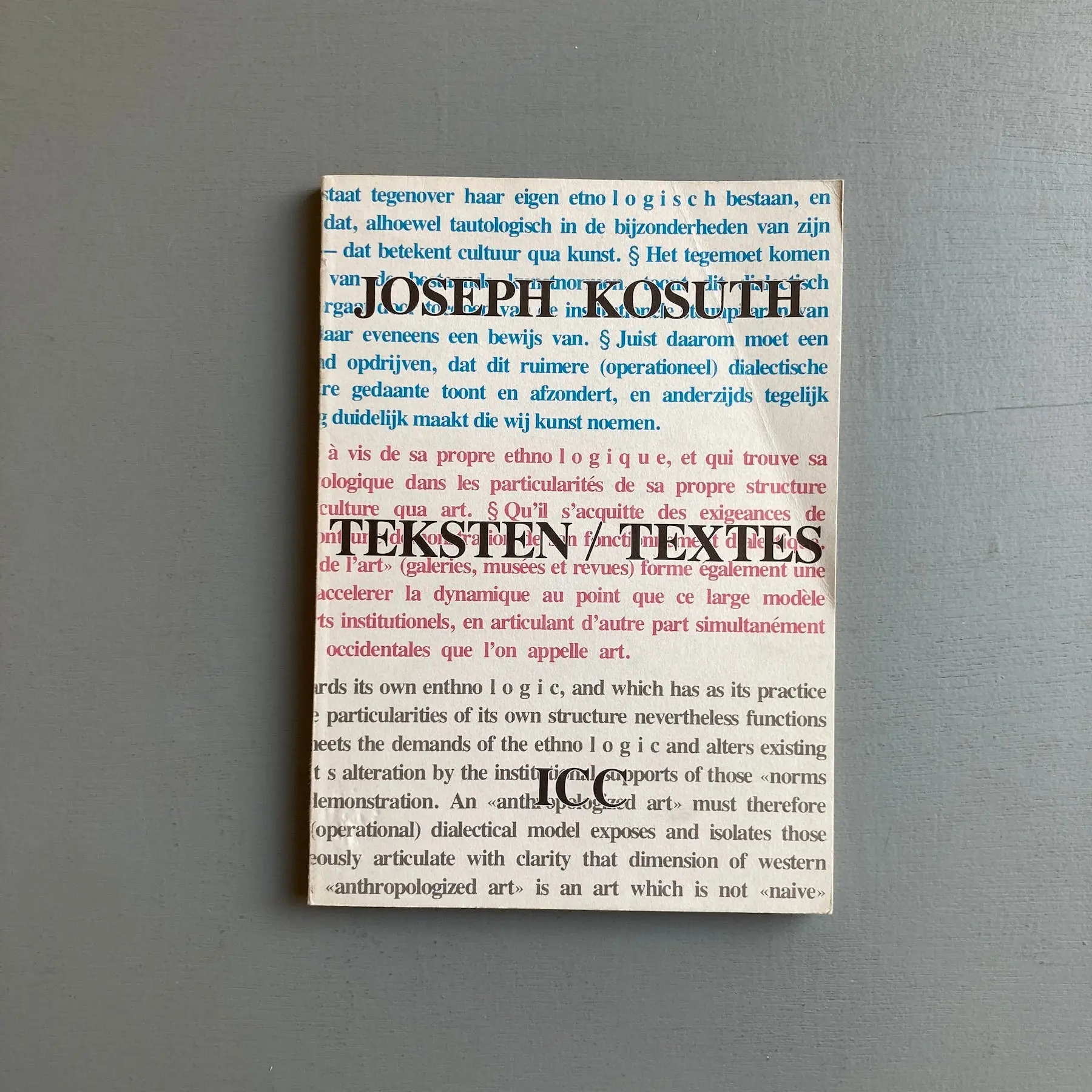 Joseph Kosuth - Teksten/Textes - ICC 1976