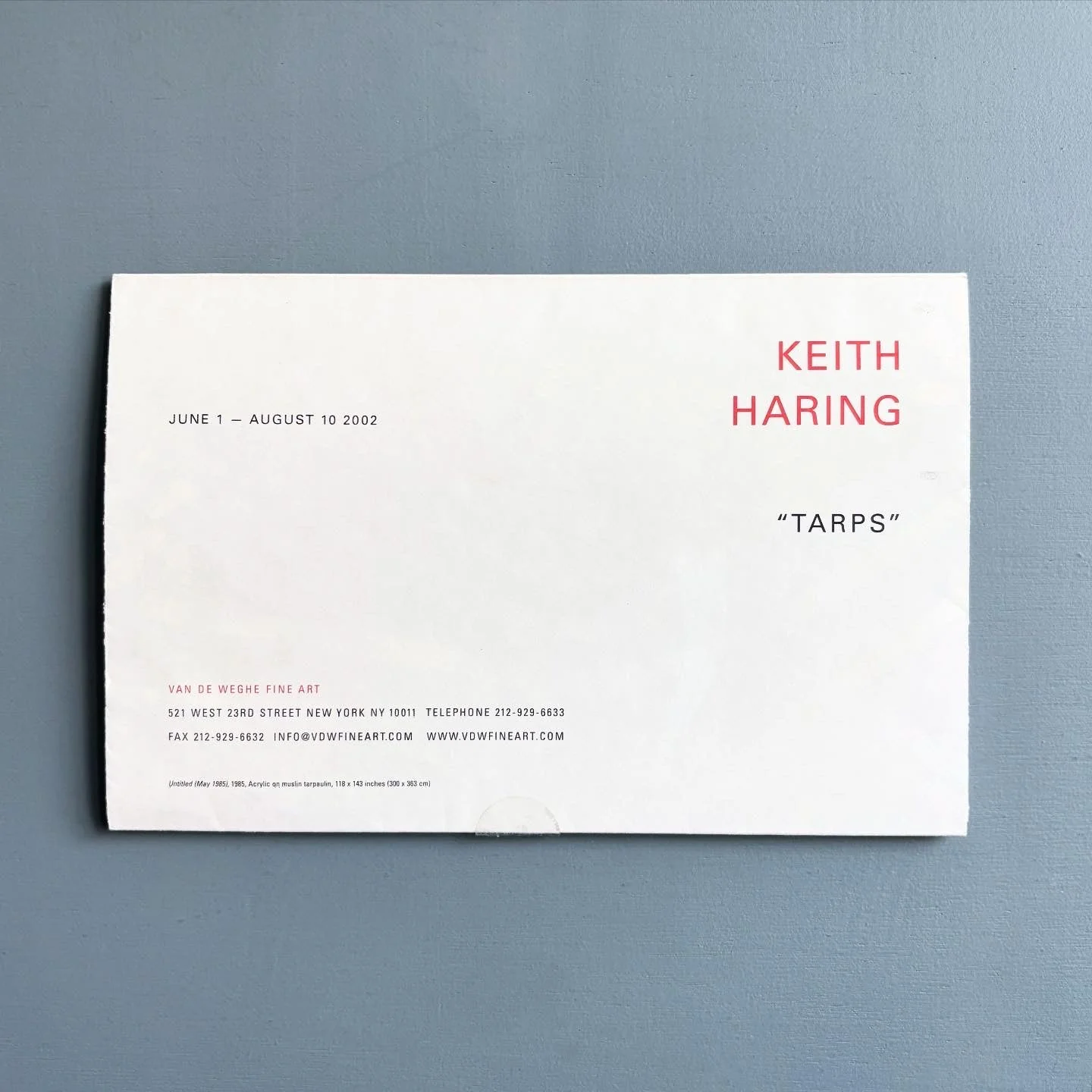Keith Haring - Tarps - Van De Weghe Fine Art 2002