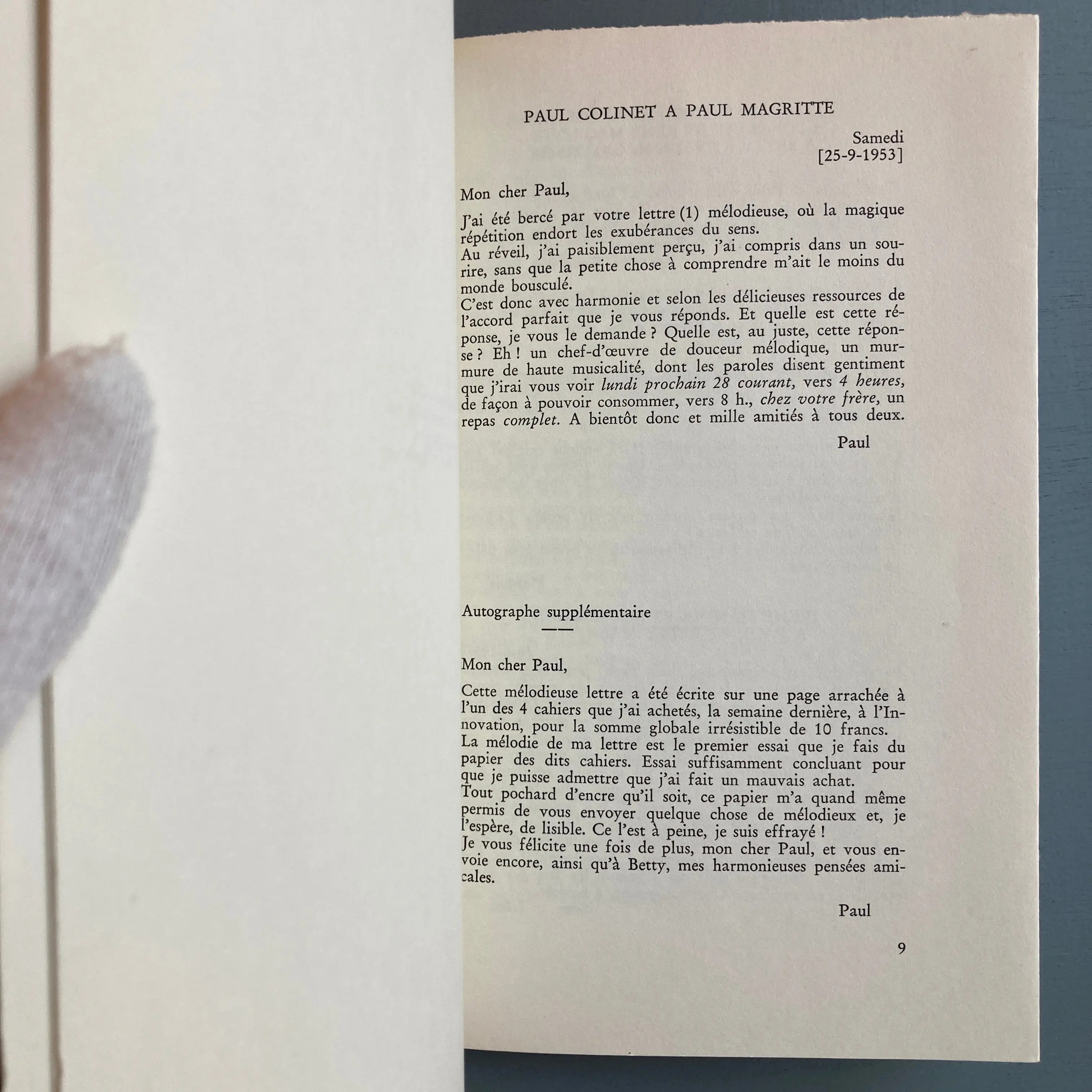 Le coup d'épaule - Paul Colinet & Paul Magritte - 1974 - Image 3