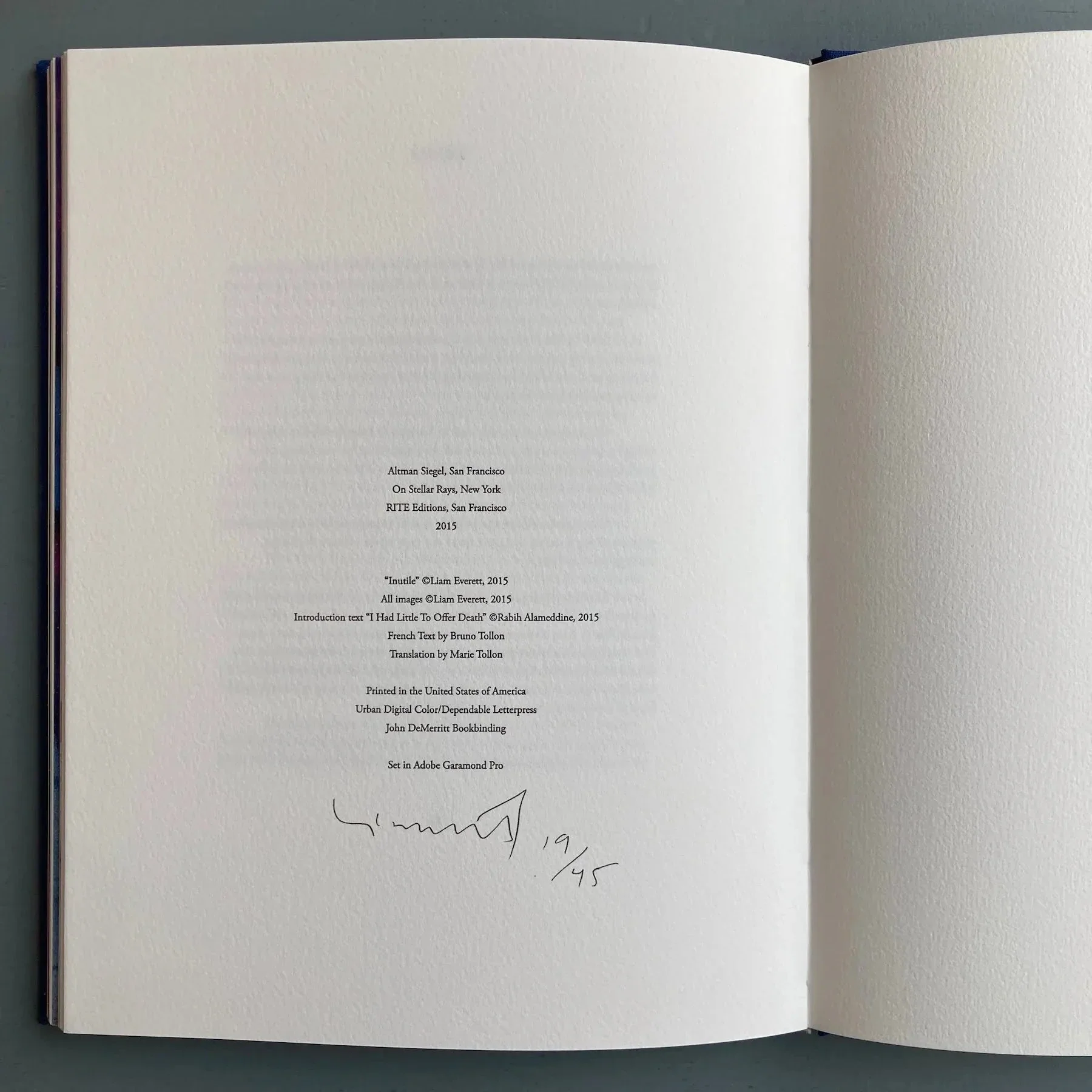 Liam Everett (signed) - Inutile - Altman Siegel 2015 - Image 8