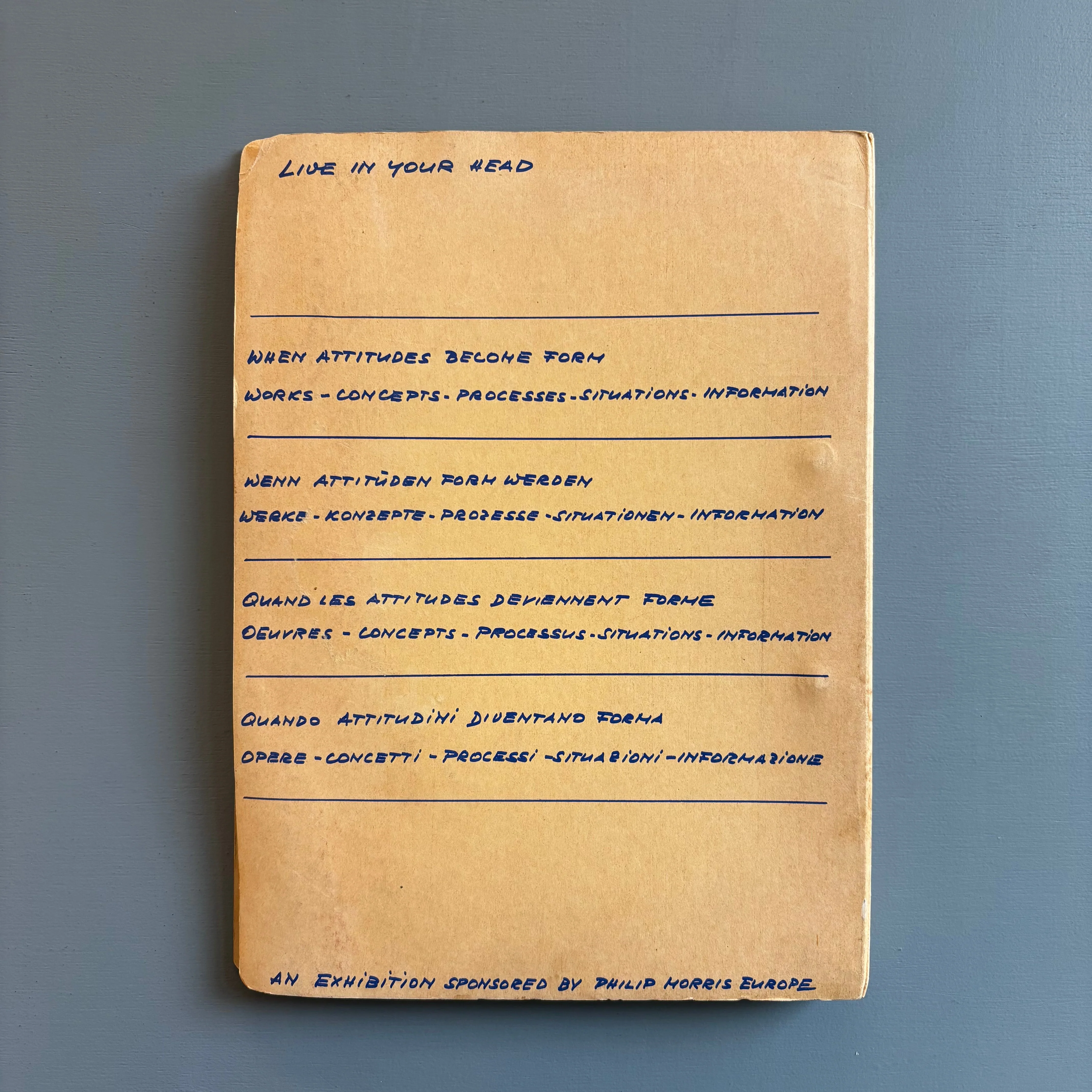 Live in Your Head: When Attitudes Become Form, by Harald Szeemann - Kunsthalle Bern 1969 - Image 15