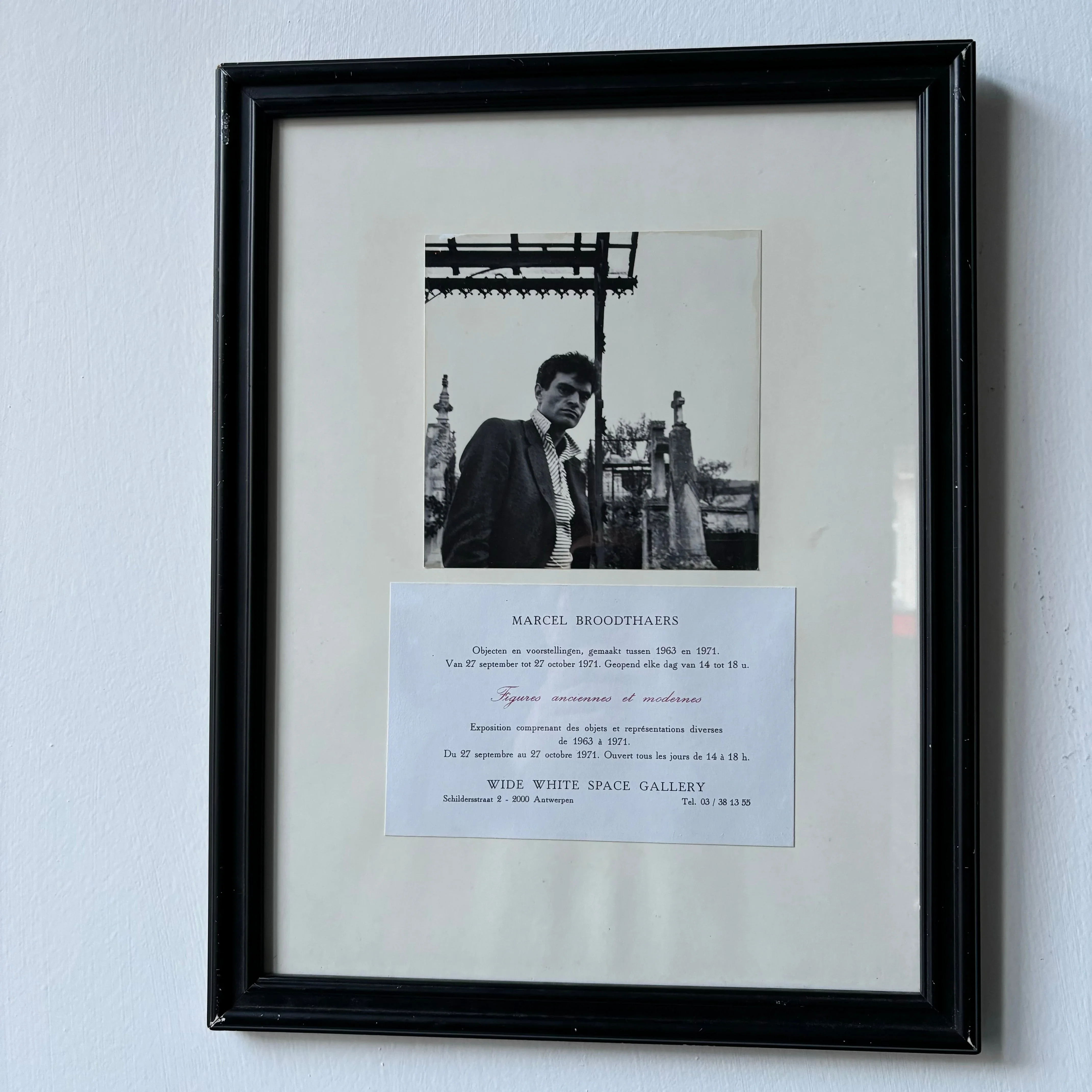Marcel Broodthaers - “Figures anciennes et modernes" Vintage silver print & invitation card - Wide White Space 1971 - Image 5
