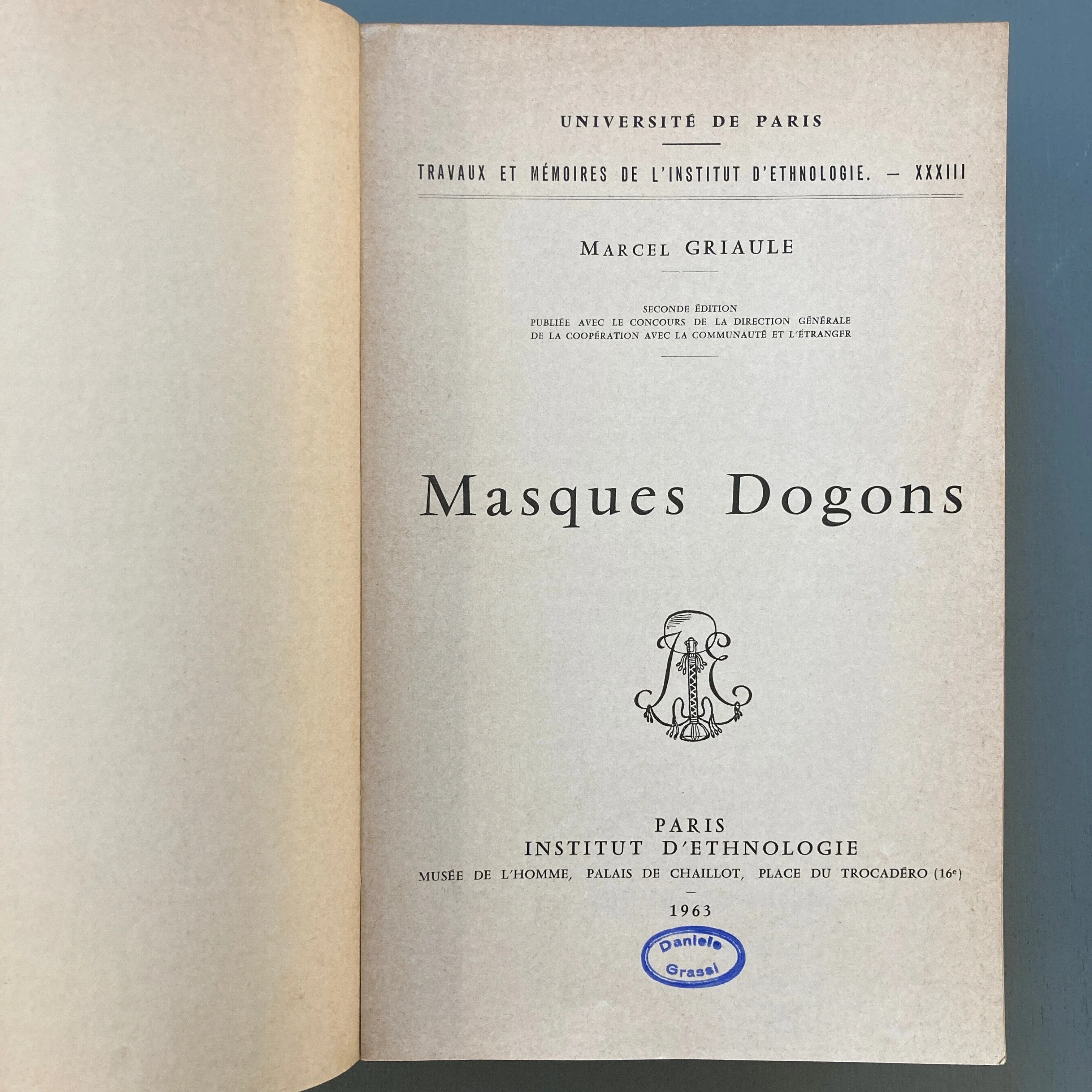 Marcel Griaule - Masques Dogons - Institut d'Ethnologie / Musée de l'Homme 1963 - Image 4
