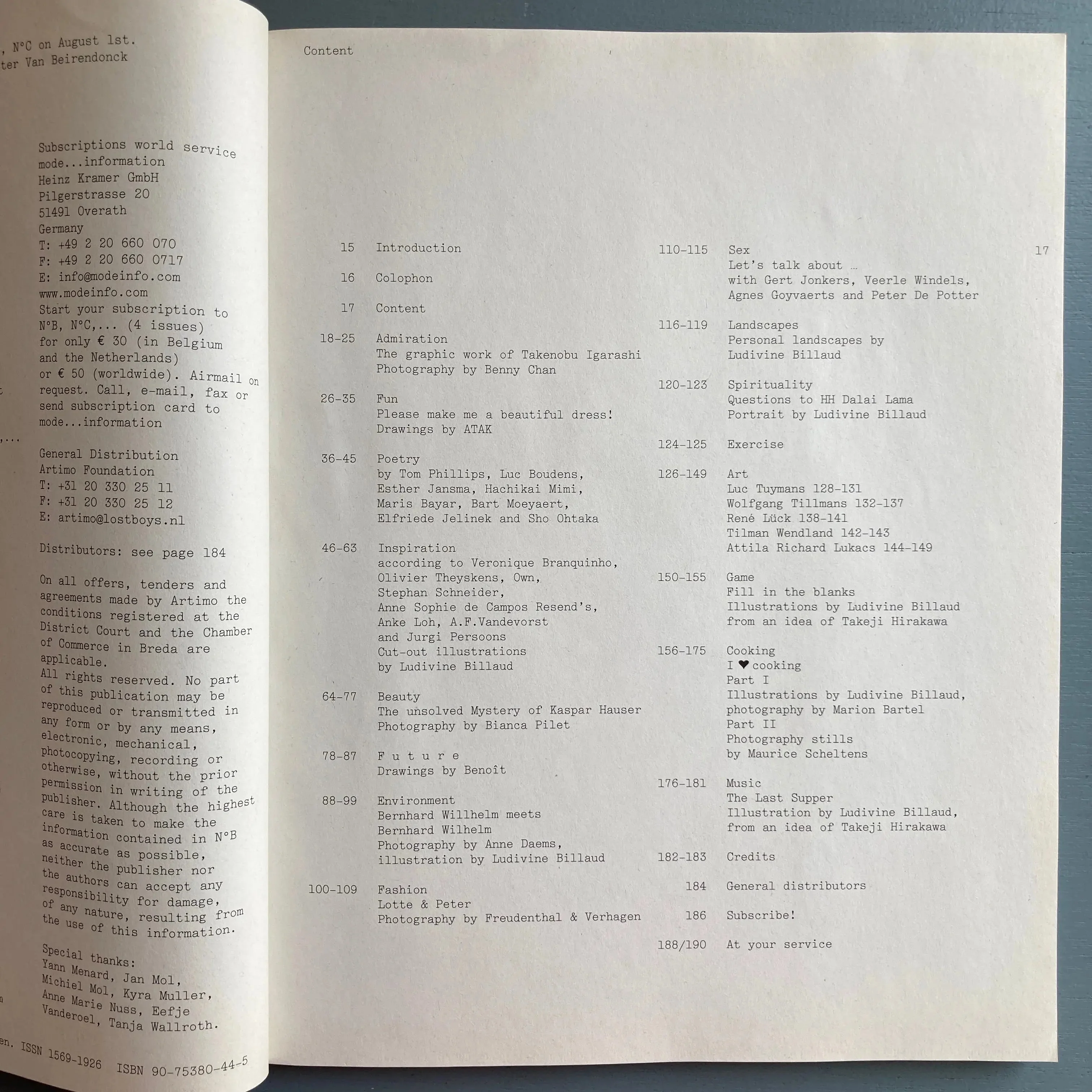 N°B magazine featuring Bernhard Willhelm - (A Magazine curated by) - 2002 - Image 3