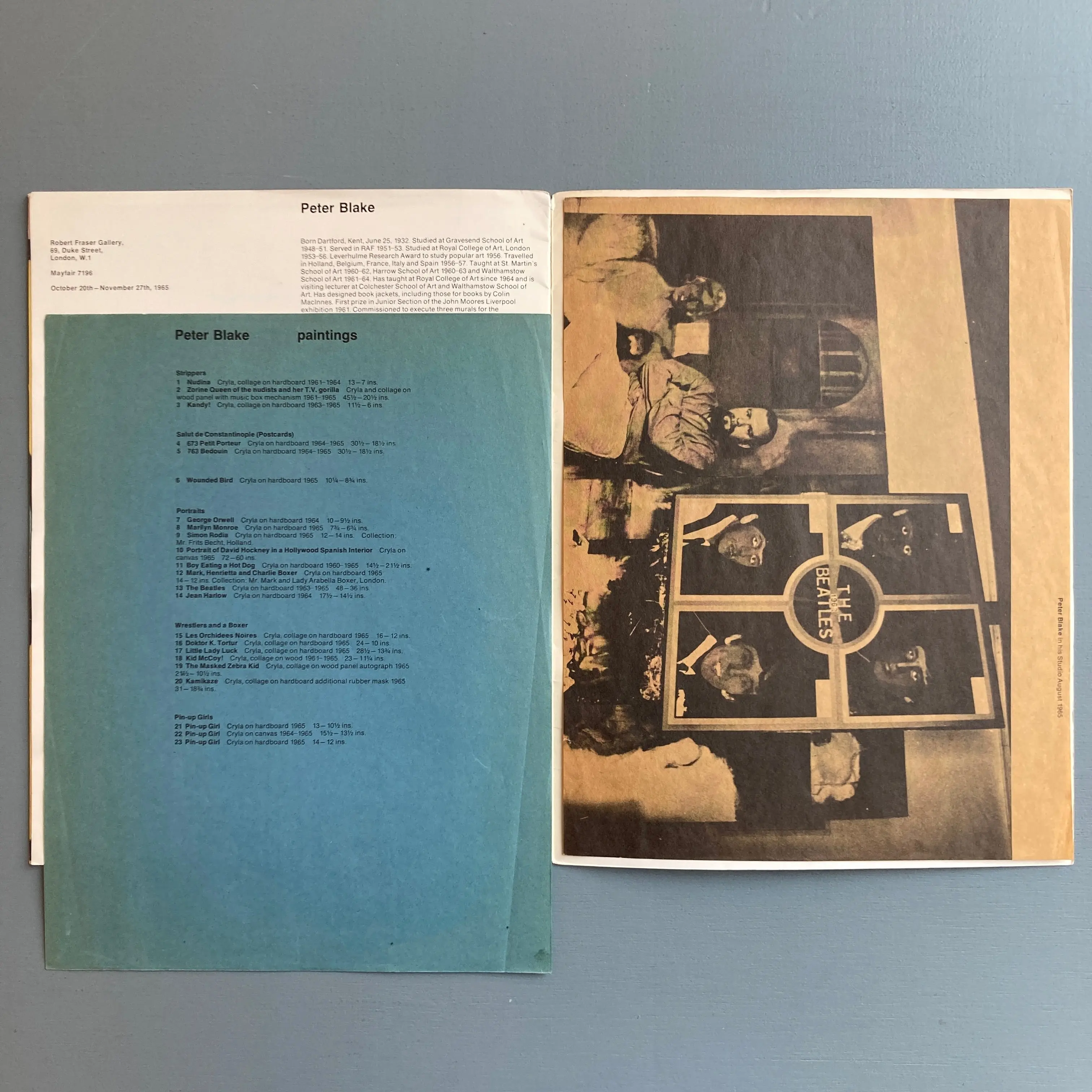 Peter Blake - Robert Fraser Gallery 1965 - Image 9