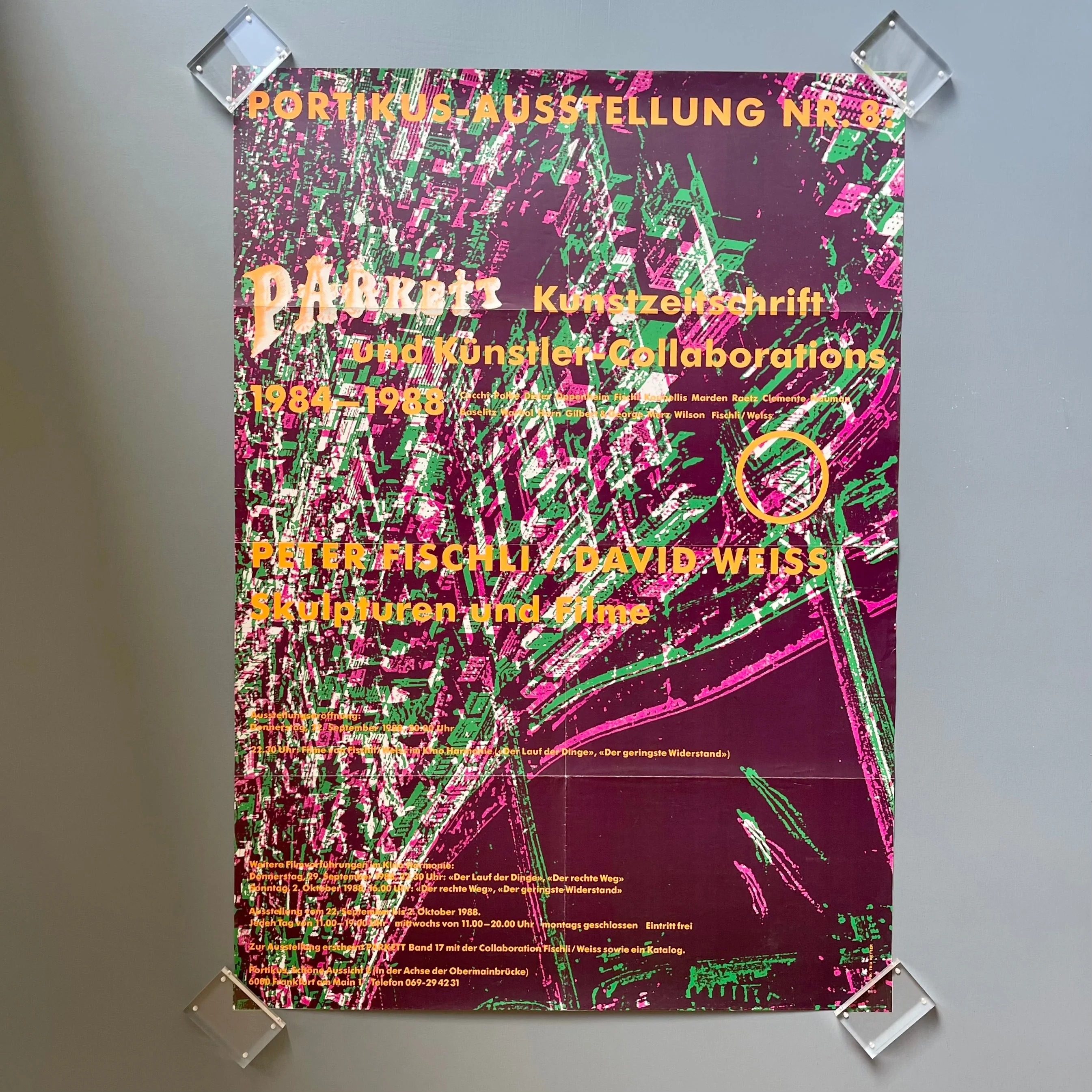 Peter Fischli/David Weiss - Objects from the Rubber Series - Poster Exhibition Nr 08 Portikus 1988